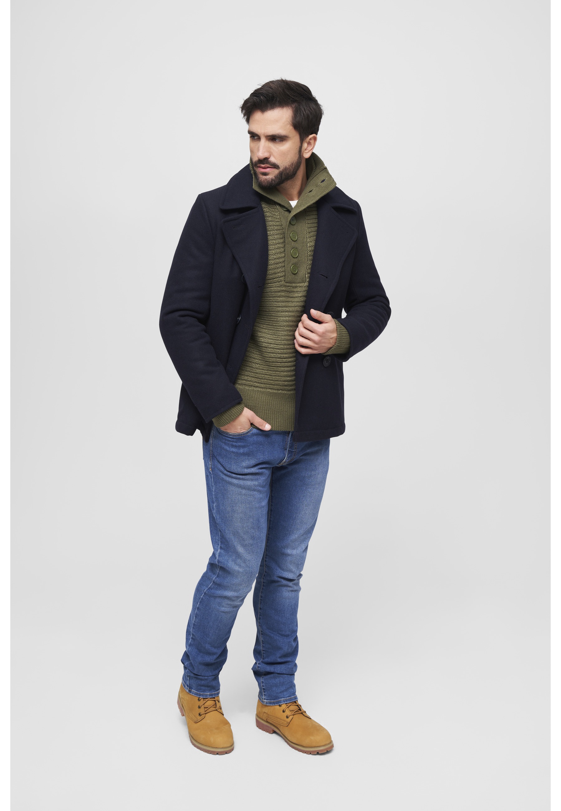 Brandit Wintermantel »Brandit Herren Pea Coat« 1 Stk. tlg. ohne Kapuze