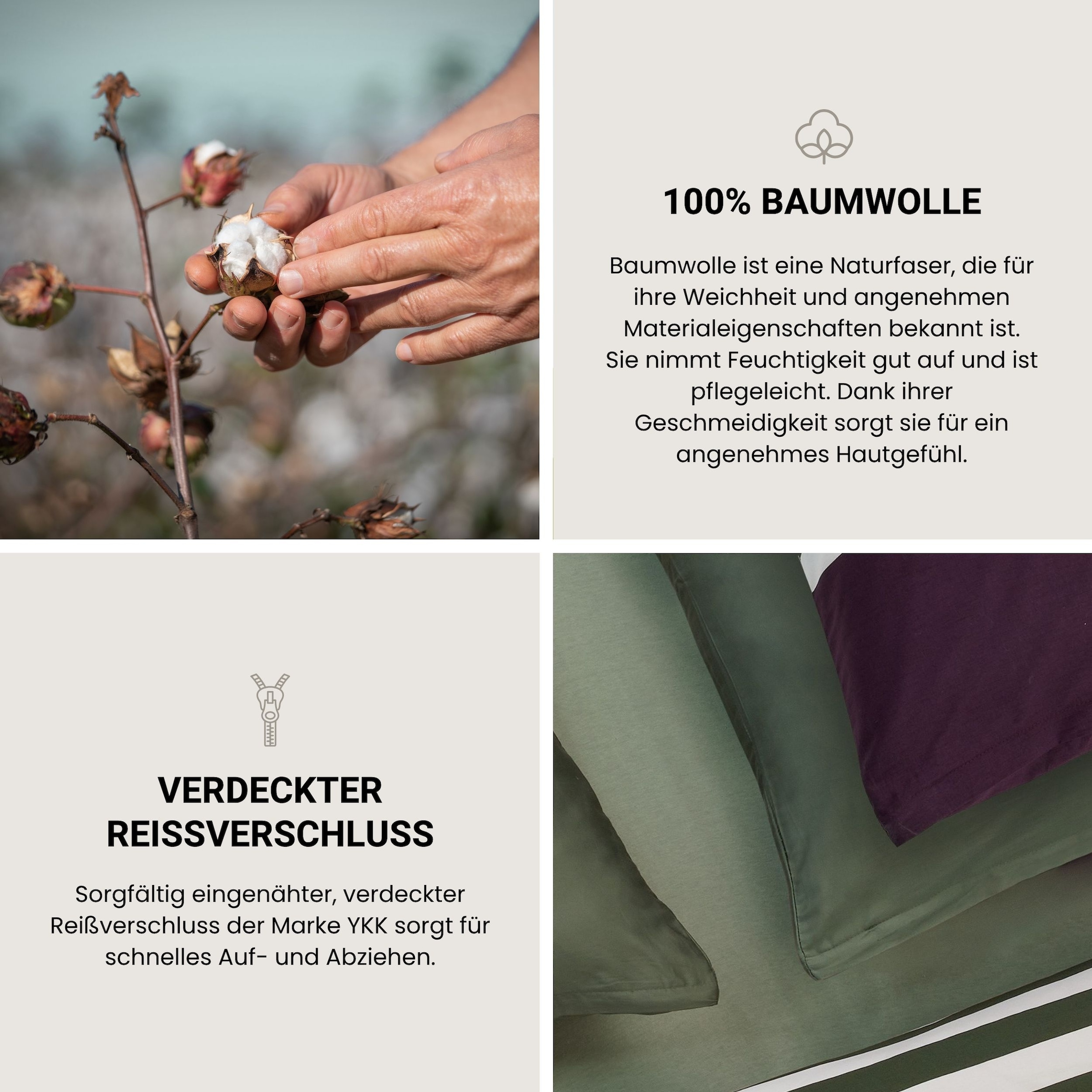 Schiesser Bettwäsche »Smarell aus weicher Baumwolle mit klassischen Blockstreifen« 2 Stk. OEKO-TEX® MADE IN GREEN