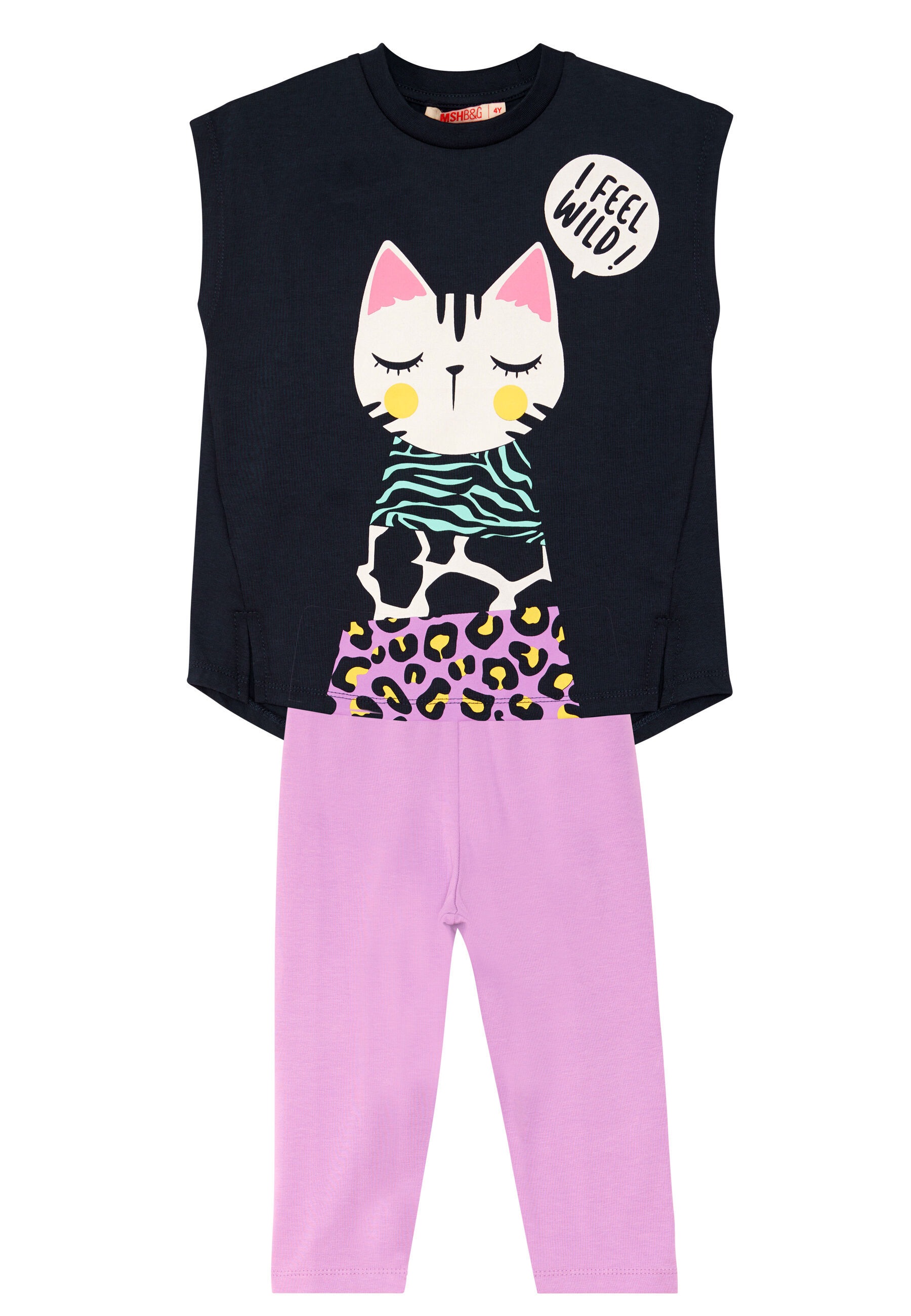 Denokids Hausanzug »Jungle Cat«, mit Katzen-Print