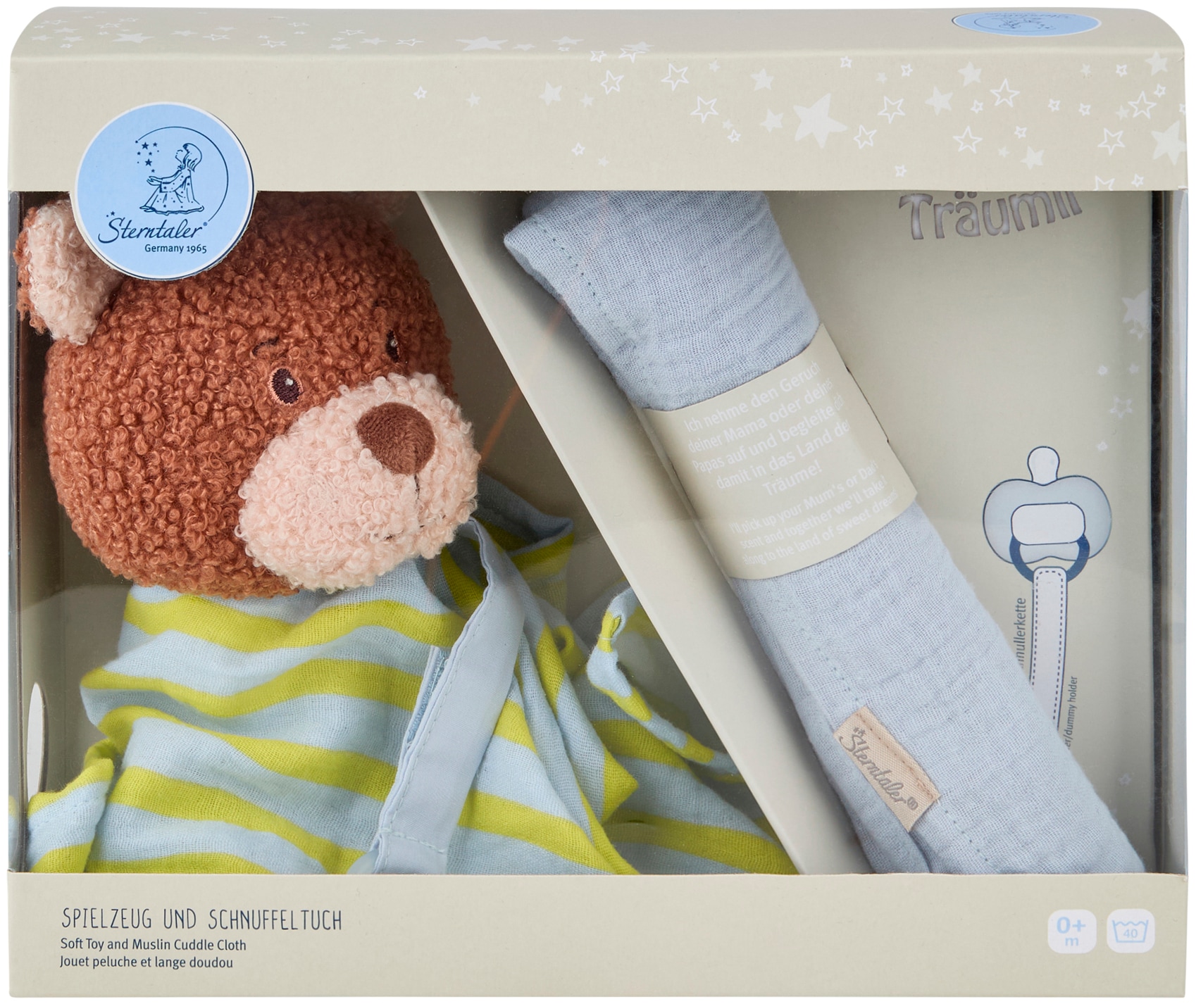 Sterntaler® Schmusetuch »Träumli-Set Bär Bob« Set, 2 tlg.