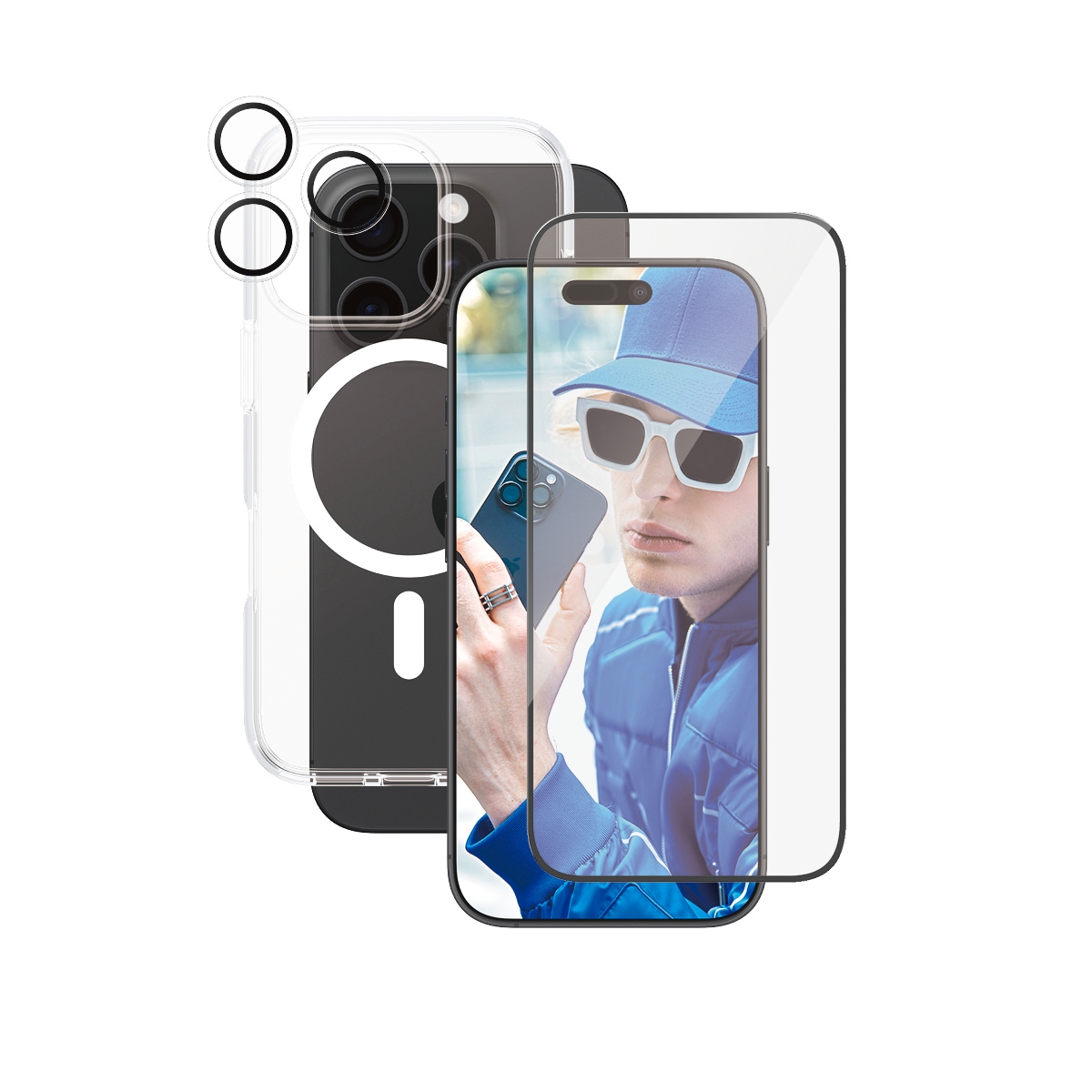 CARE by PanzerGlass Handyhülle »Flagship 3-in-1 für Apple iPhone 16 Pro«, Backcover, Schutzhülle, Handyschutzhülle, Case, Schutzcase, stoßfest