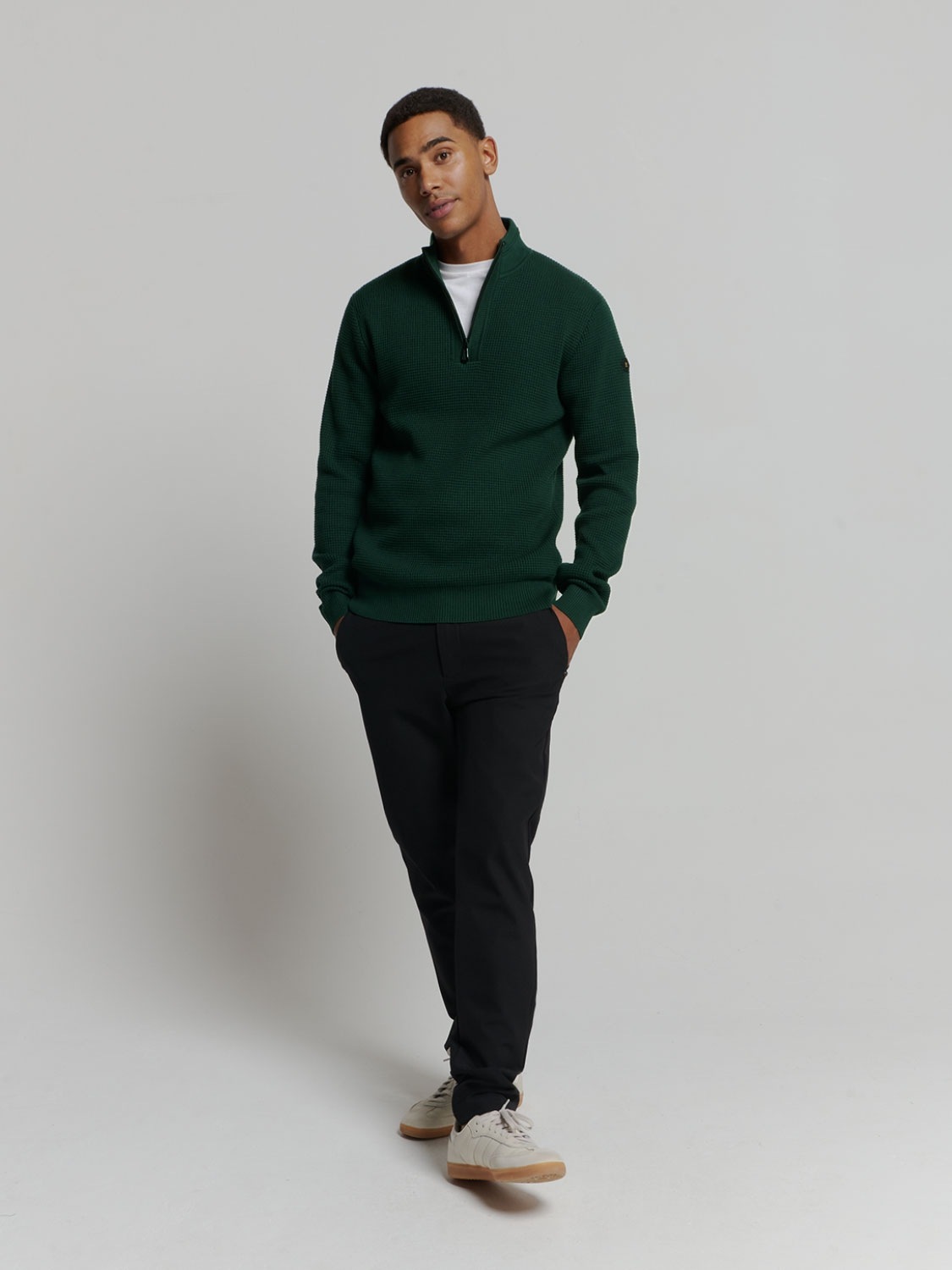 NO EXCESS Stehkragenpullover, mit Zipper