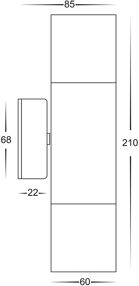 Havit Lighting Wandleuchte »TIVAH«, 2 flammig, Leuchtmittel GU10 | ohne Leuchtmittel