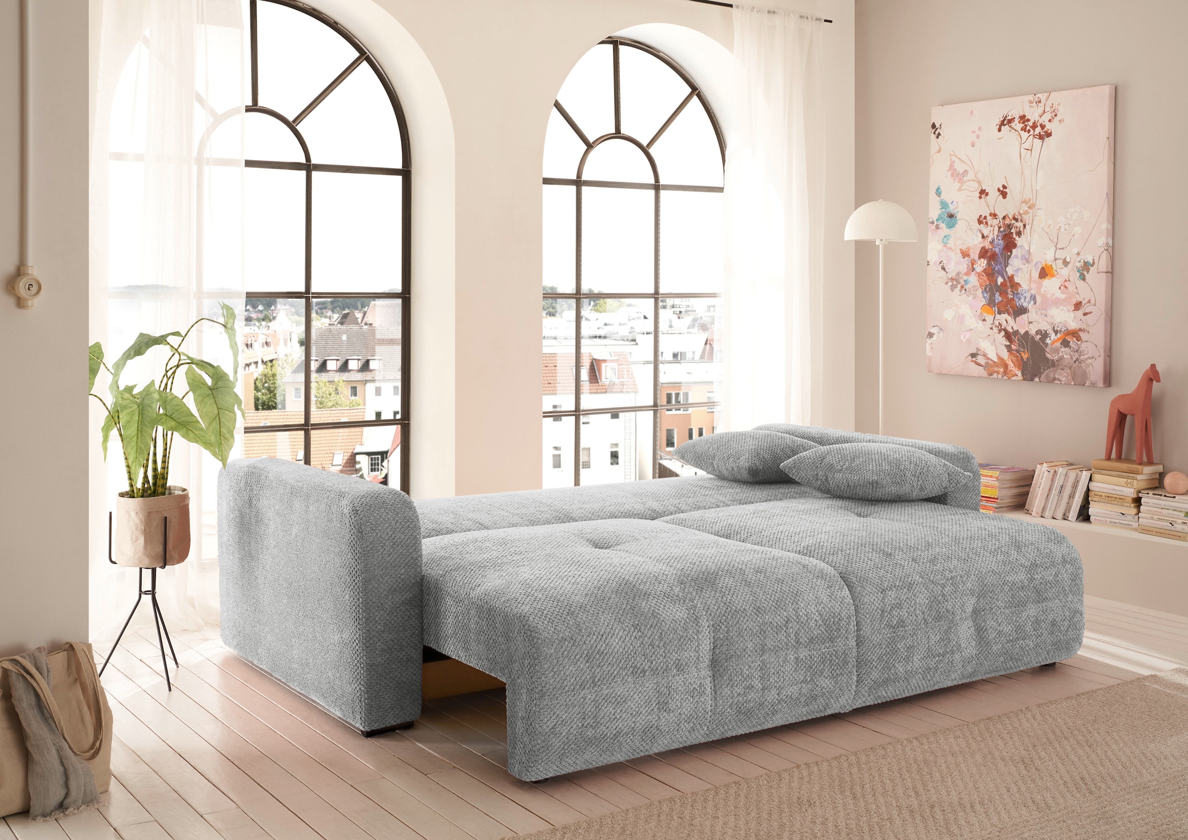 ED EXCITING DESIGN Schlafsofa »Bullet«, mit Bettkasten & 2 Zierkissen