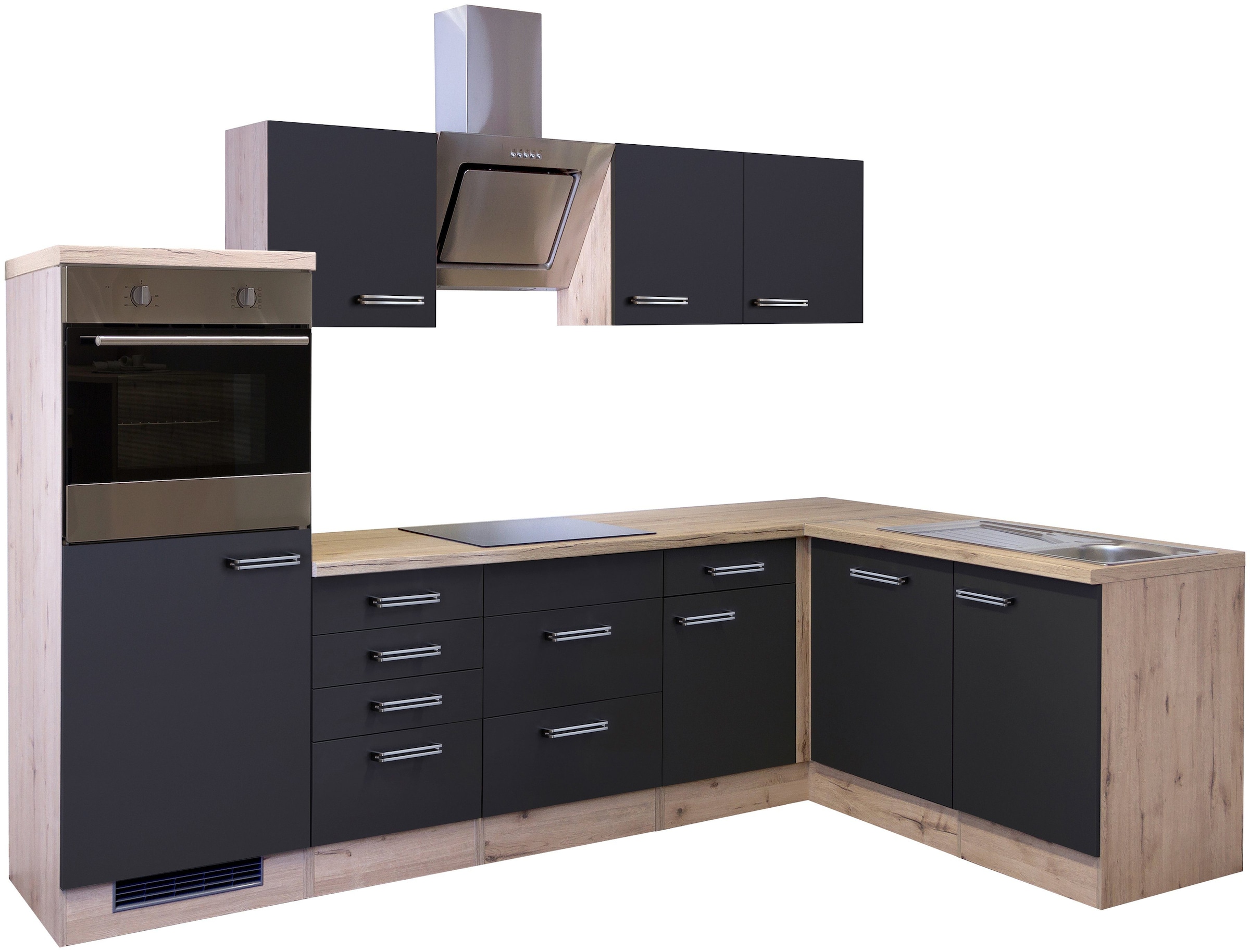 Flex-Well Küchenzeile "Antigua", mit E-Geräten, Gesamtbreite 280 x 170 cm