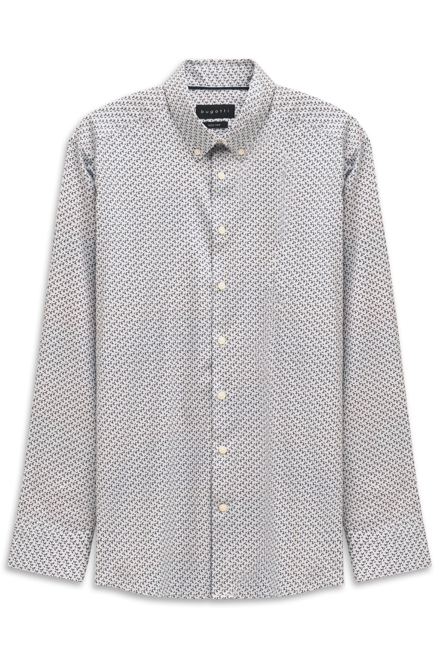 bugatti Langarmhemd »Easy Care«, mit kleinem Print