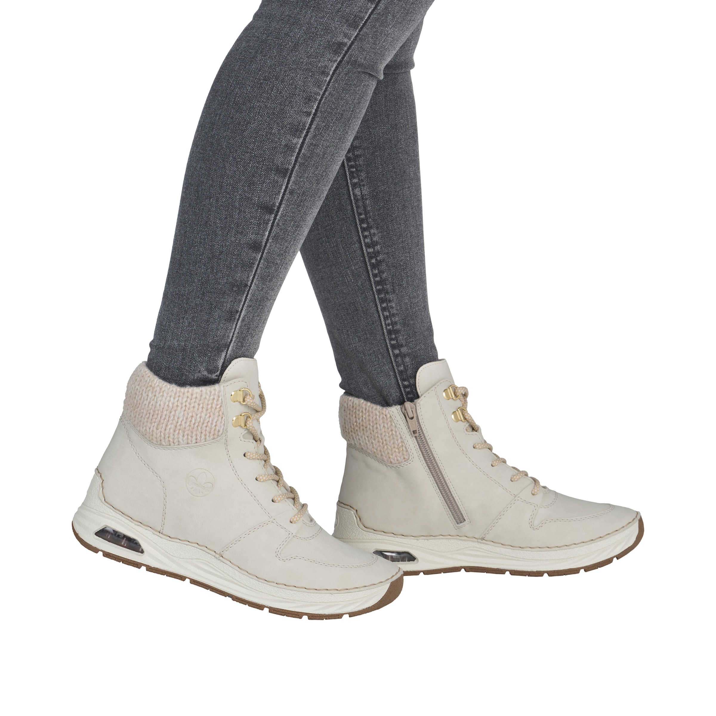 Rieker Schnürboots  High Top-Sneaker, Herbstschuh mit seitlicher Logoprägung