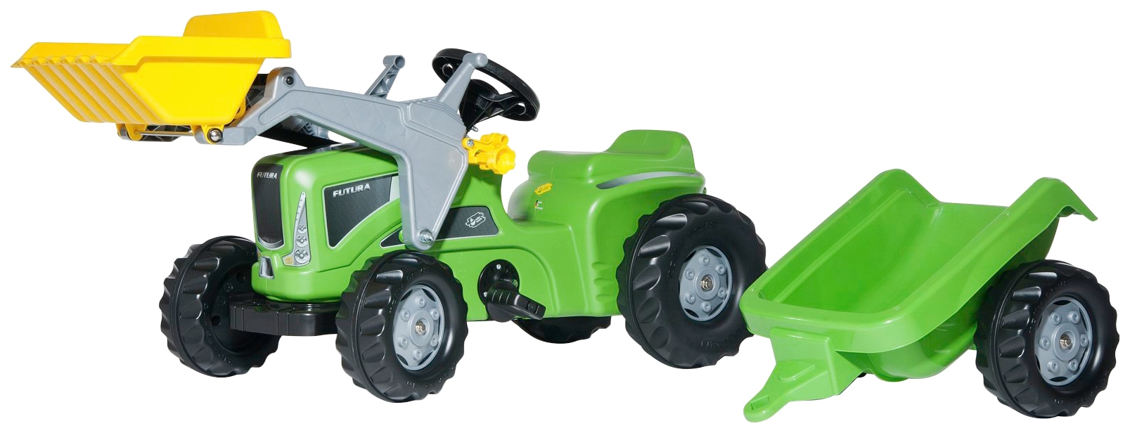 rolly toys® Tretfahrzeug »rollyKid, Futura«, Traktor mit Trailer und Lader