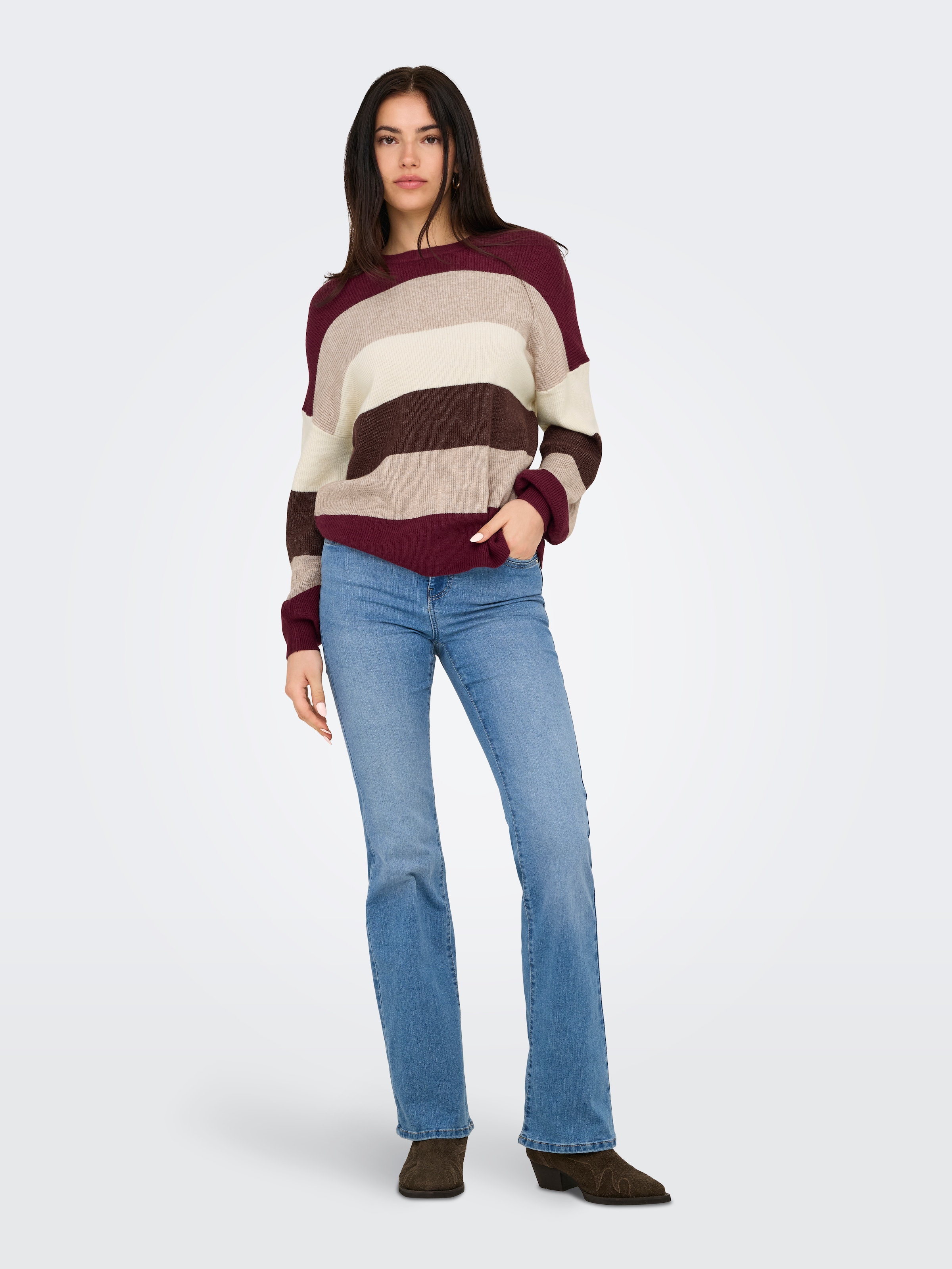 ONLY Strickpullover »ONLATIA L/S STRIPE PULLOVER KNT NOOS«