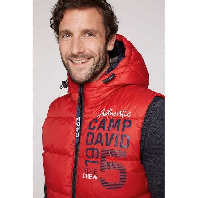CAMP DAVID Steppweste, mit Reißverschlusstaschen ▷ für | BAUR