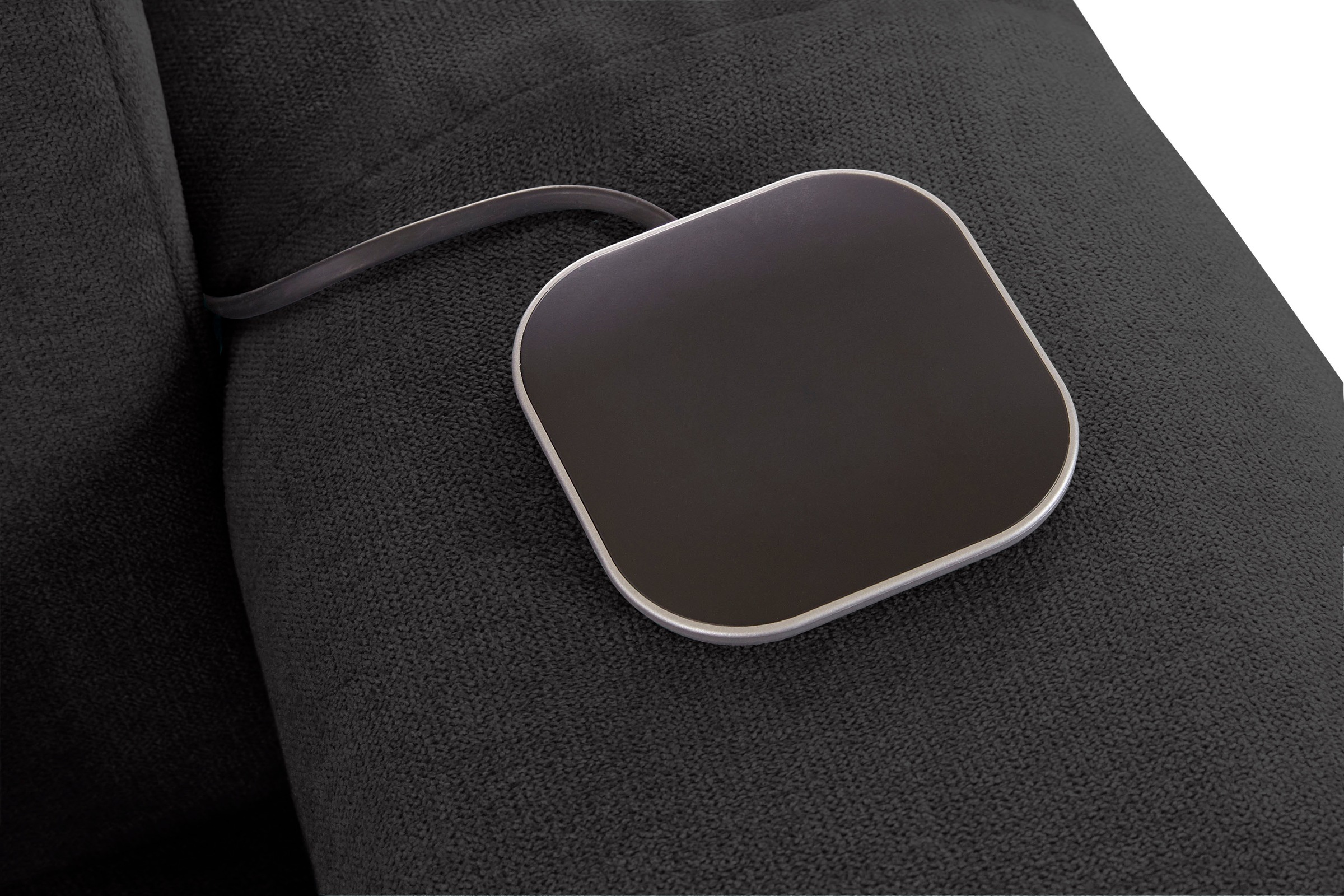 COTTA Ecksofa »Mia L-Form mit 3 Zierkissen«, wahlweise mit Bettfunktion, Bettkasten, Beleuchtung & Wireless-Charger