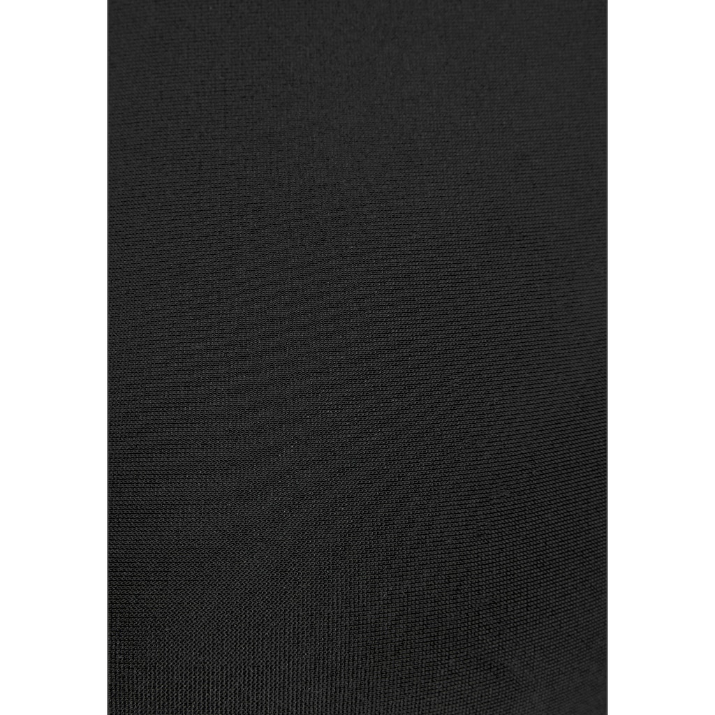 Damenmode Sportmode LASCANA ACTIVE Bustier-Bikini-Top »Janni«, mit kontrastfarbenen Details schwarz