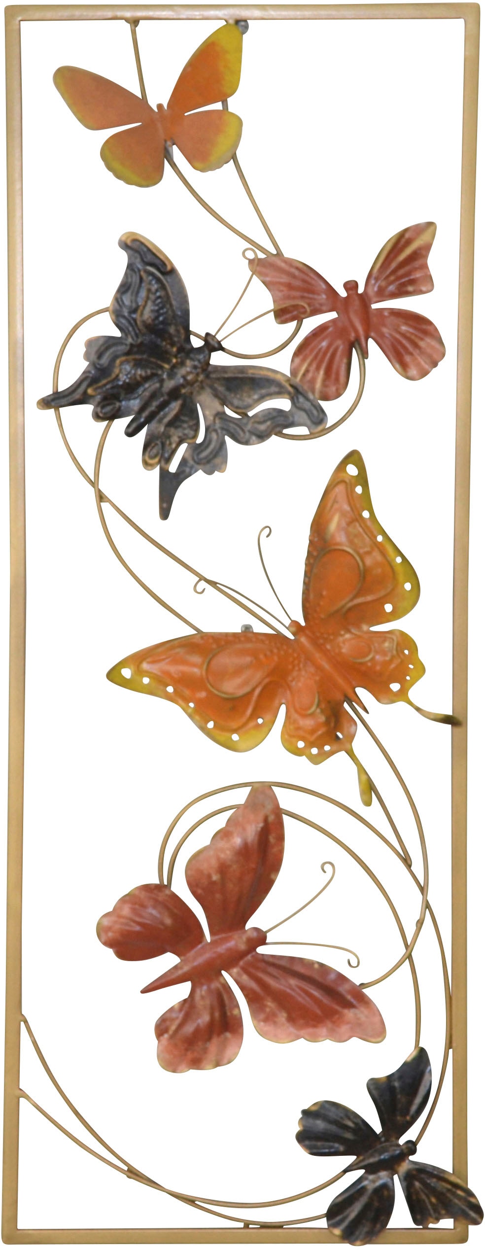 HOFMANN LIVING AND MORE Wanddekoobjekt "Wanddekoration" bunte Schmetterling günstig online kaufen