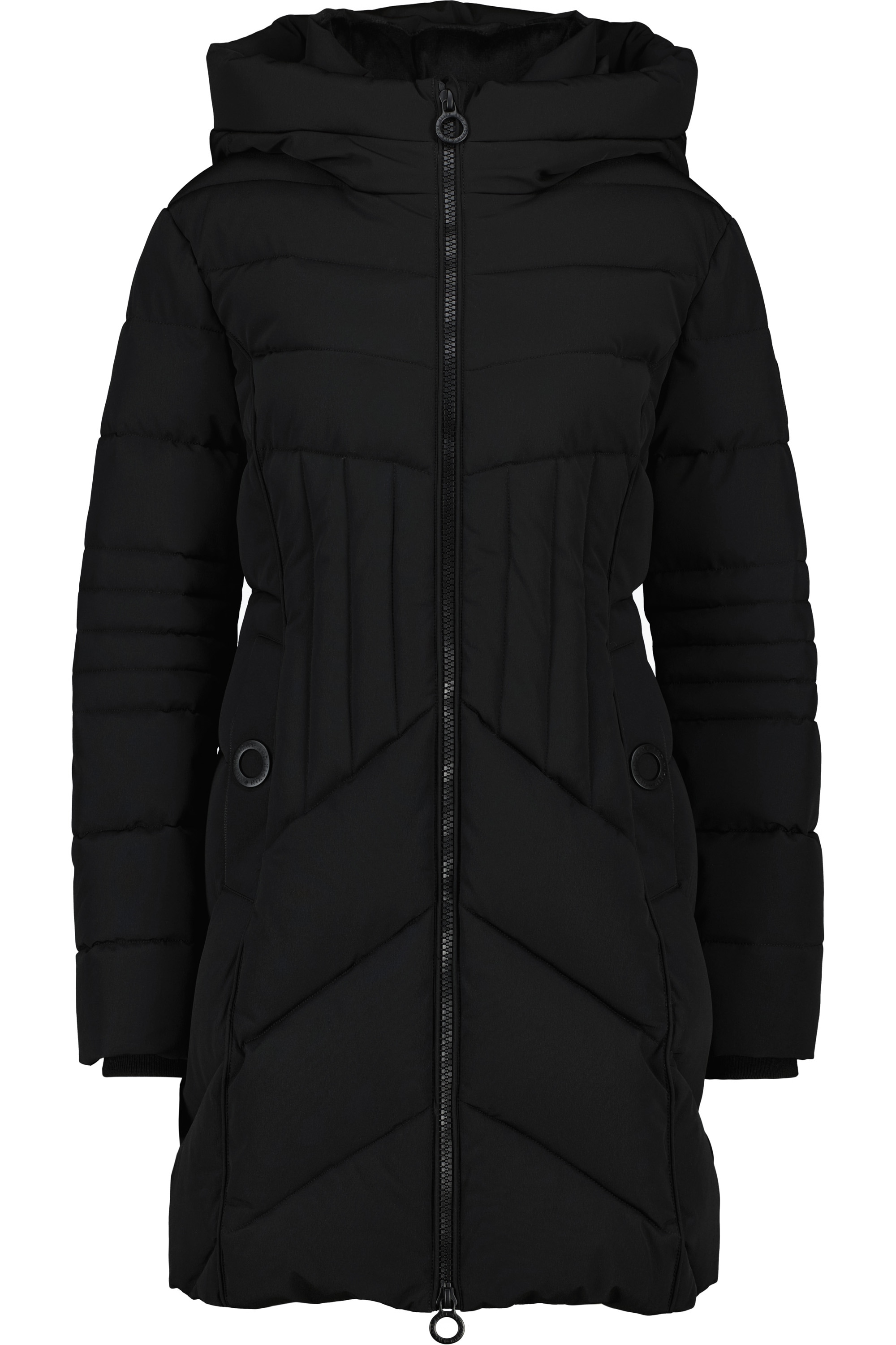 Alife & Kickin Winterjacke "Damen PriskaAK A", mit Kapuze, Gefütterter kurzer Mantel mit figurbetonter Passform und 2-We