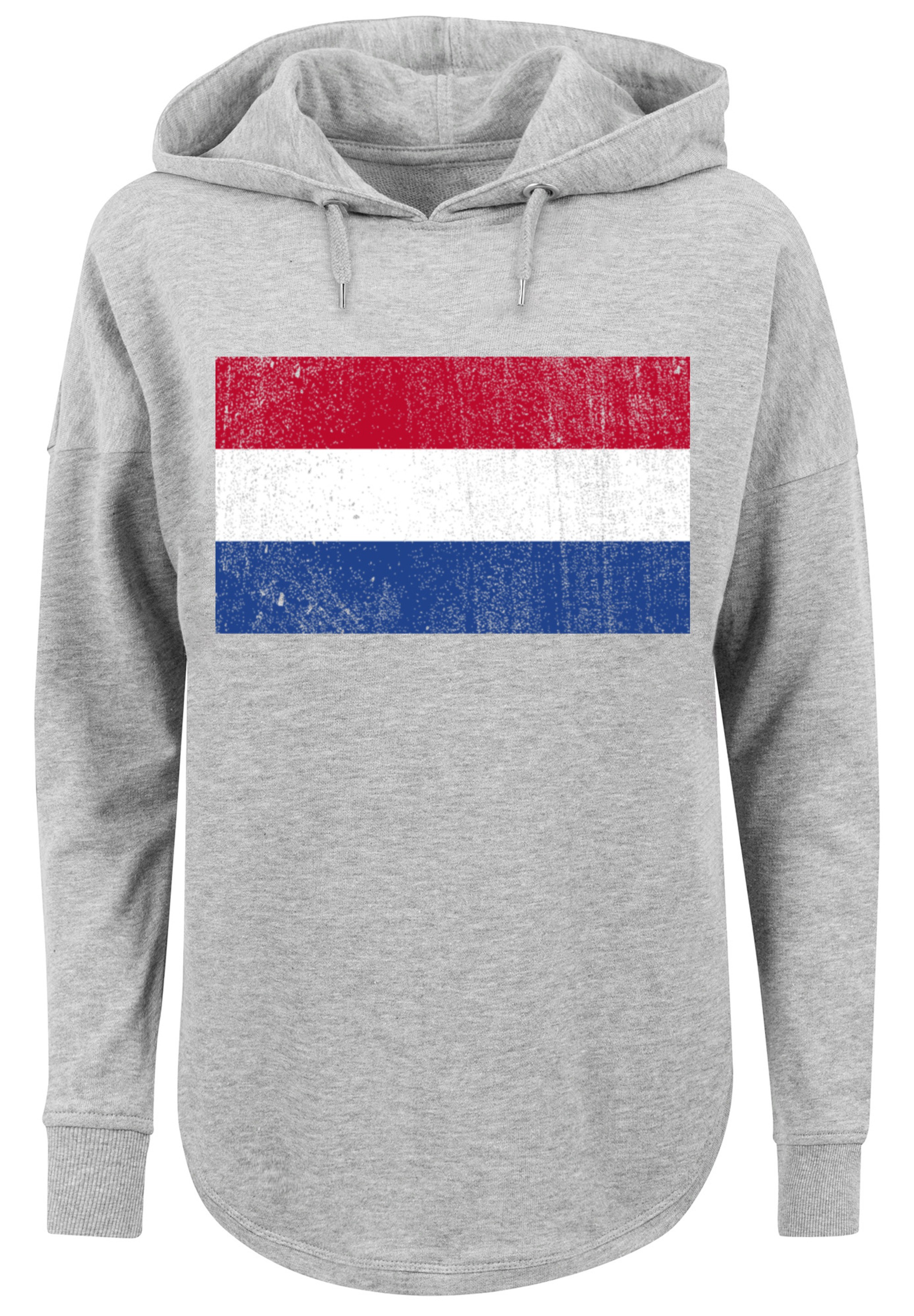 F4NT4STIC Kapuzenpullover »Niederlande Flagge distressed«, Print