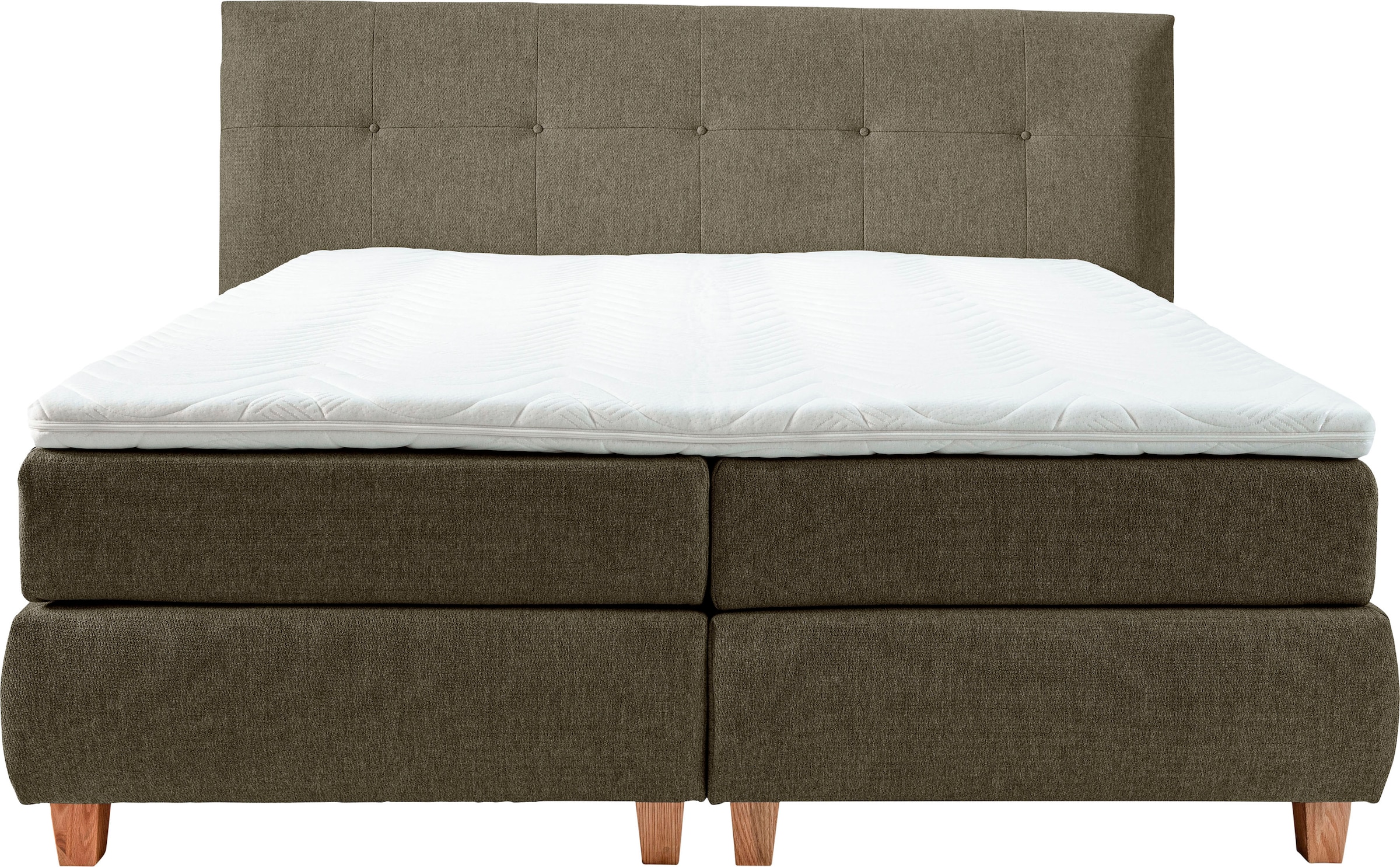 alina Boxspringbett »Luella«, ADA trendline Boxspringbett, inkl. Matratze und Viscoschaum-Topper