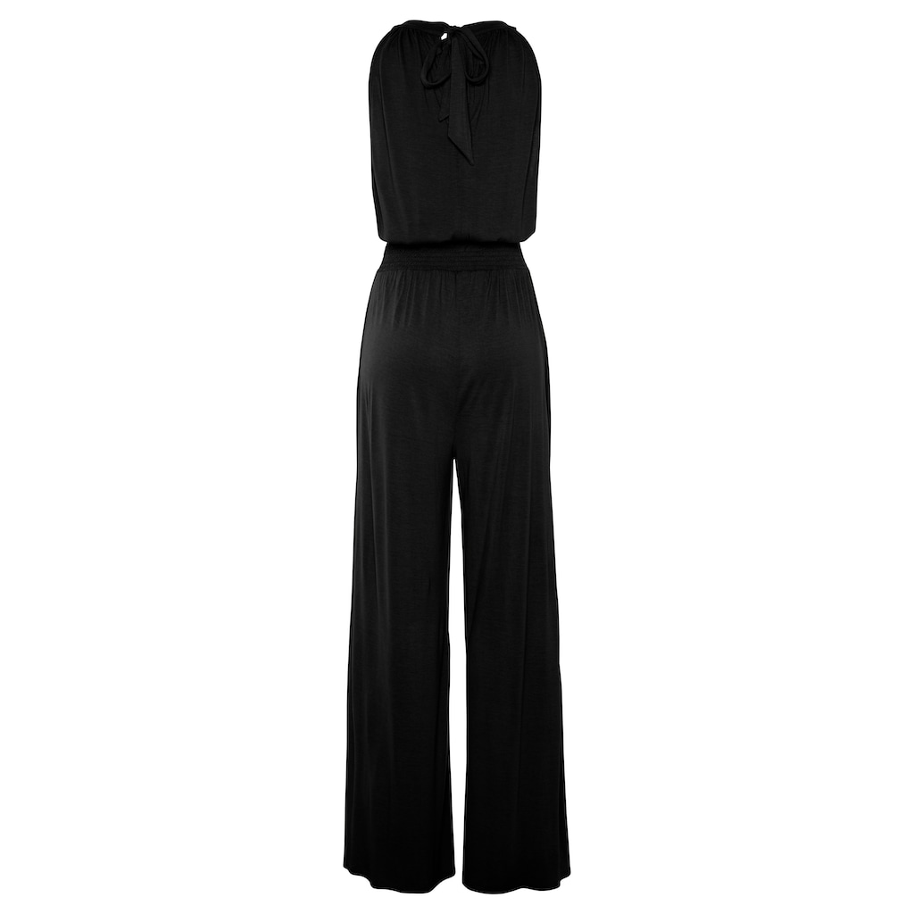 s.Oliver Overall, mit breitem Smokeinsatz, eleganter Jumpsuit, festlich