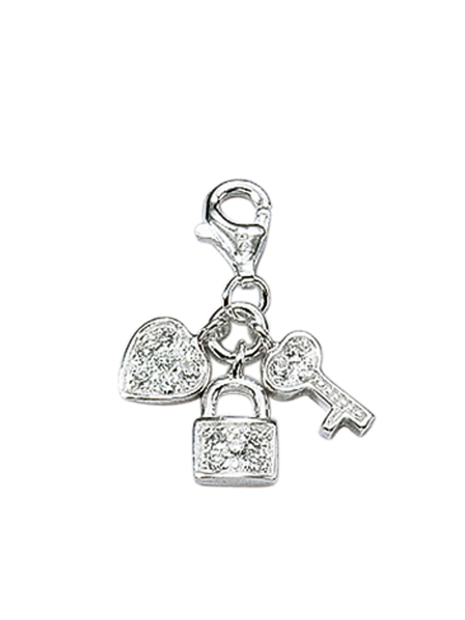 Charm-Einhänger »925 Silber Charms Anhänger«, mit Zirkonia Silberschmuck für Damen