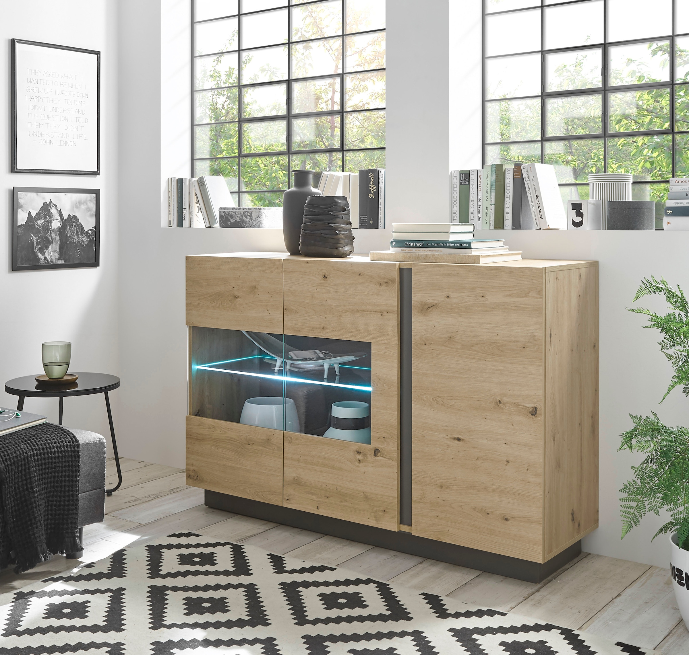 Home affaire Sideboard "CLAiR Sideboard 51" Breite 138 cm günstig online kaufen