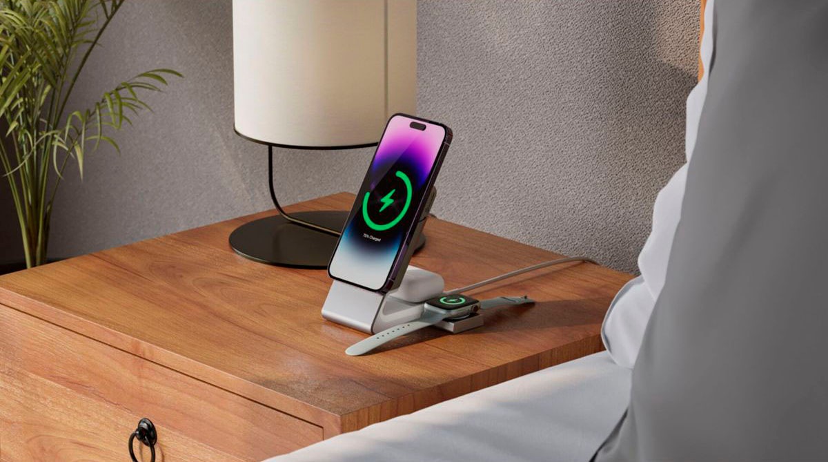 ALOGIC Powerstation »Matrix+ 3-in-1 Magnetic Charger+Power Bank+AW Puk«, Matrix+ 3-in-1 Magnetic Charger+Power Bank+AW Puk white