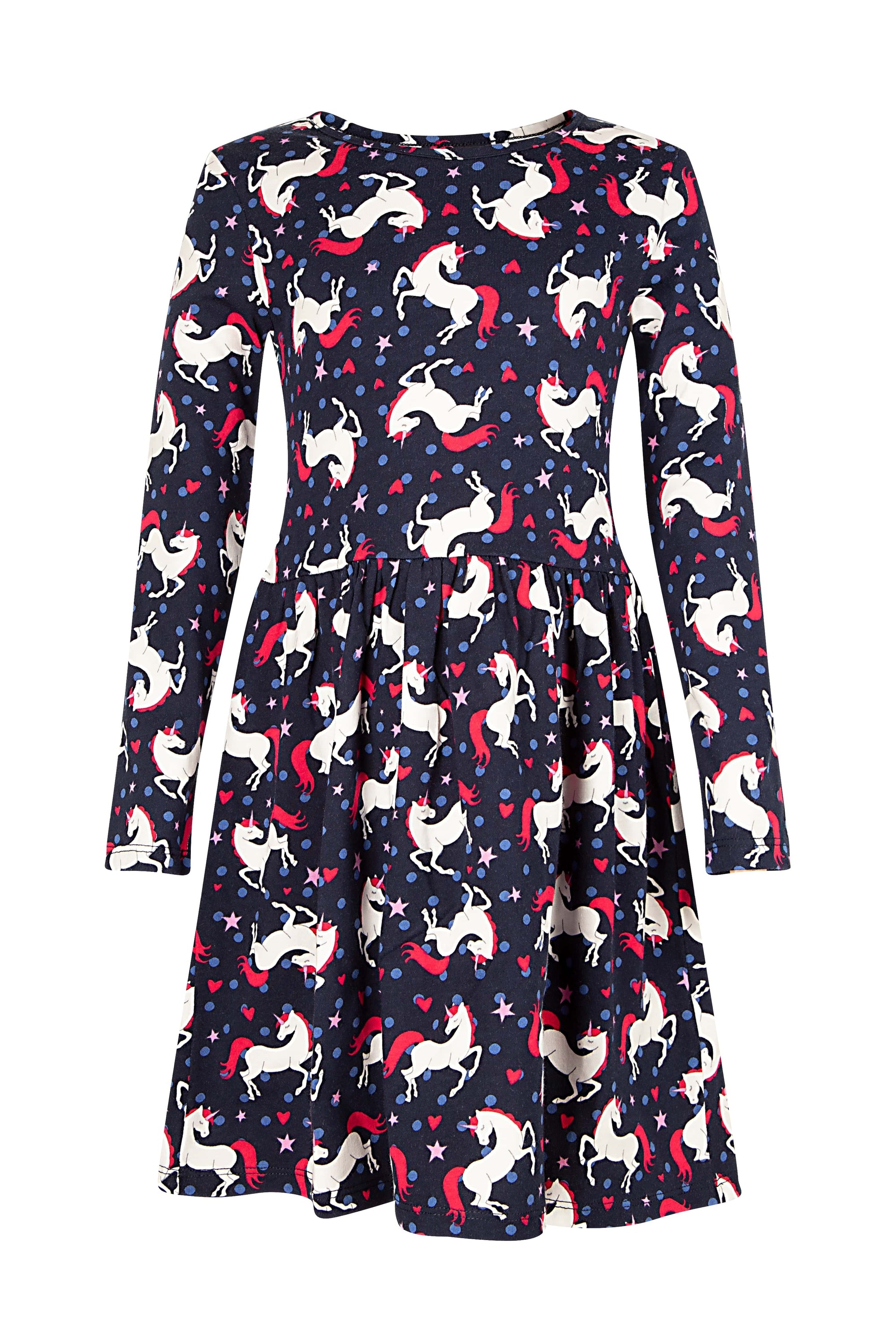 Sommerkleid HAPPY GIRLS "dress", Mädchen, Gr. 110, EURO-Größen, navy, Stoff, 100% Baumwolle, normal, Kleider Sommerkleid
