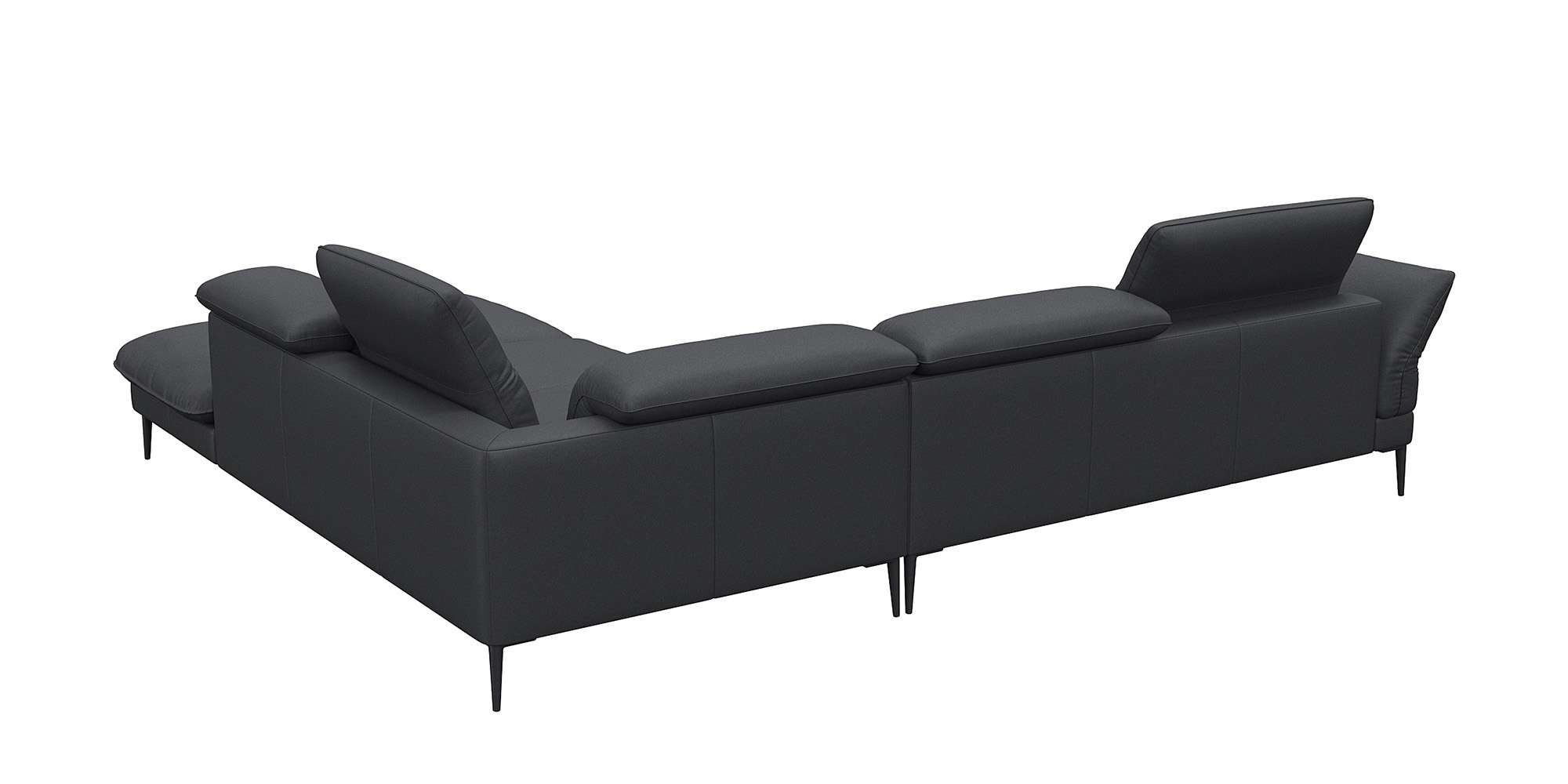 FLEXLUX Ecksofa »Salino, Funktionssofa mit Ottomane, Relaxsofa, Ecksofa«, Sofa mit Arm- und Kopfteil-Verstellungen, Kaltschaum & Stahl-Wellen