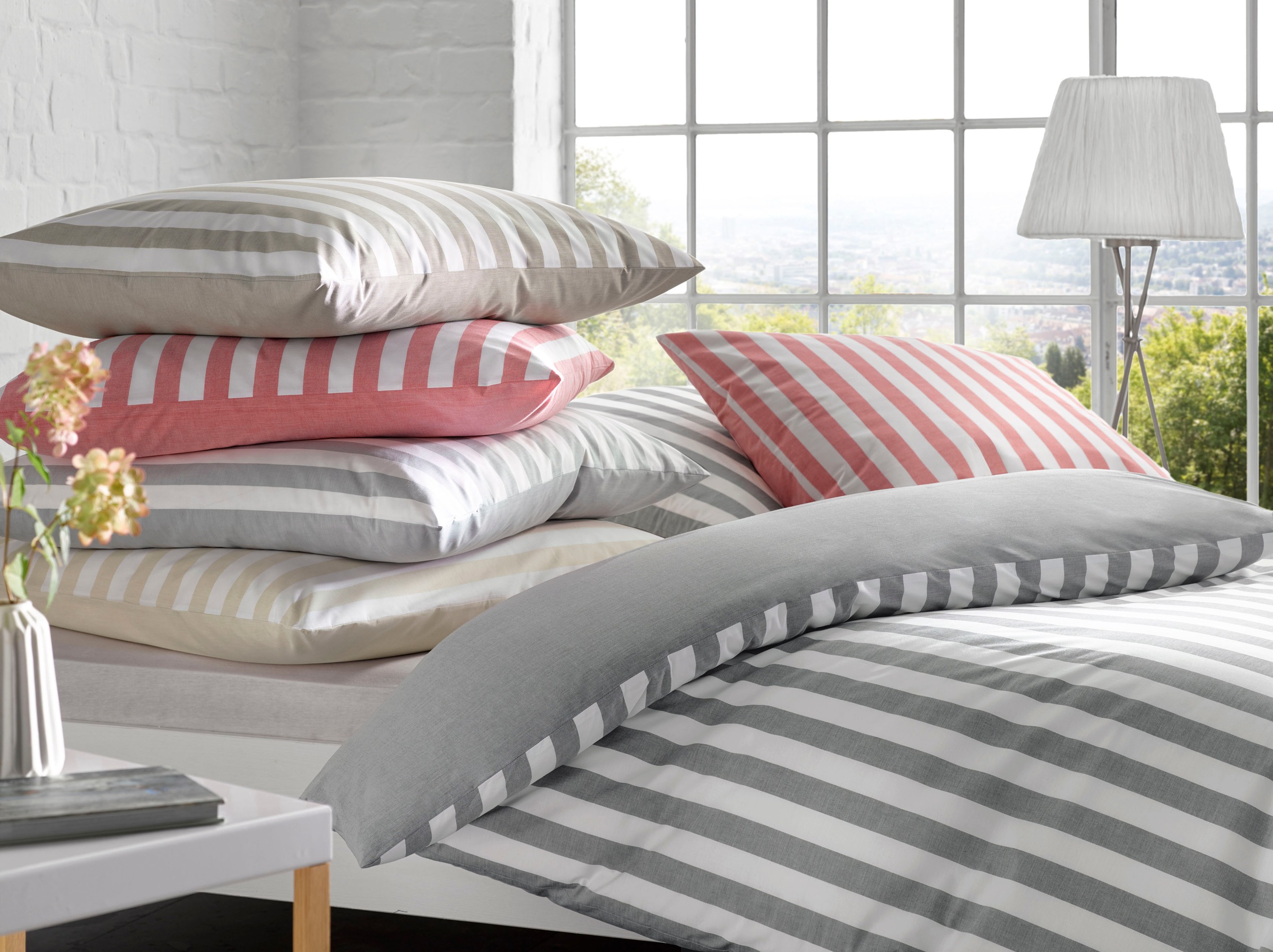 fleuresse Wendebettwäsche "Porto" 2 Stk. tlg. 100% Baumwolle, in Gr. 135x20 günstig online kaufen