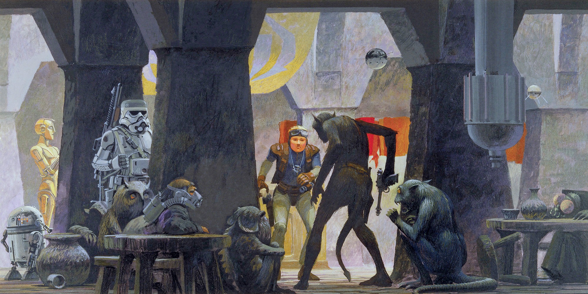 Komar Vliestapete "Star Wars Classic RMQ Mos Eisley Streets", 500x250 cm (Breite x Höhe)