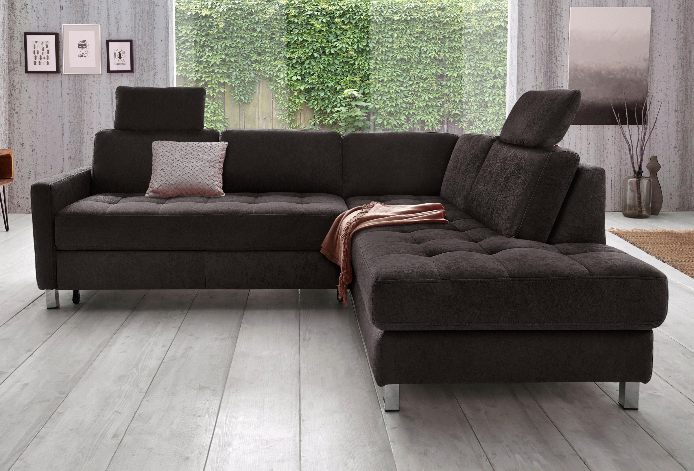 sit&more Ecksofa "Pablo L-Form" wahlweise mit Schlaffunktion