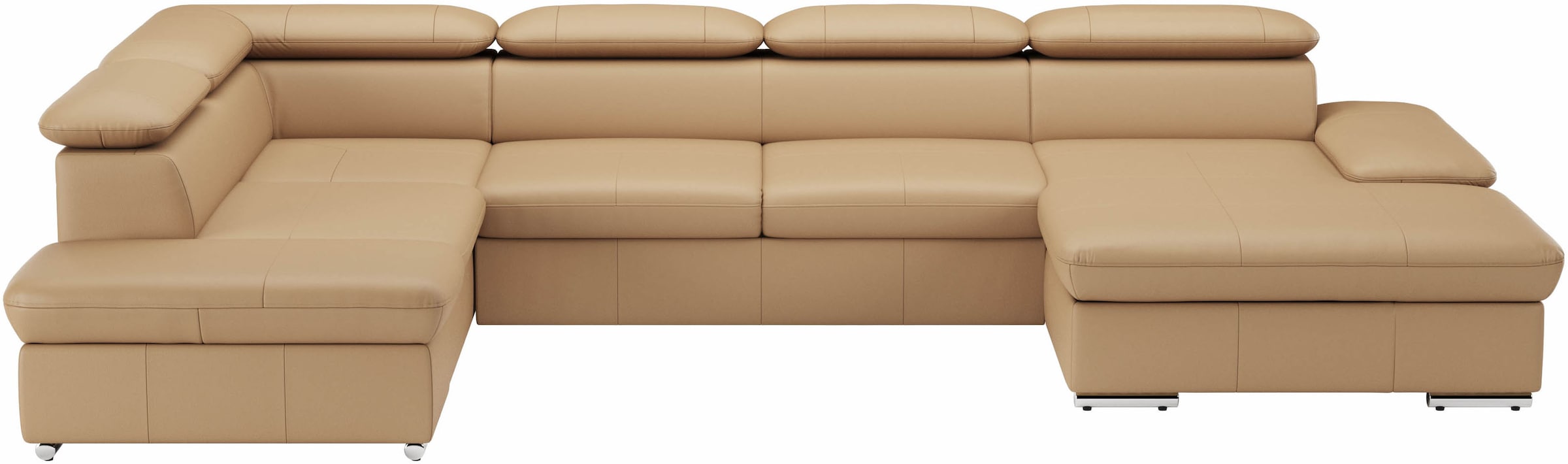 sit&more Wohnlandschaft "Valantine U-Form, B: 349 cm" mit Arm- & Kopfteilverstellung, optional mit Schlaffunktion