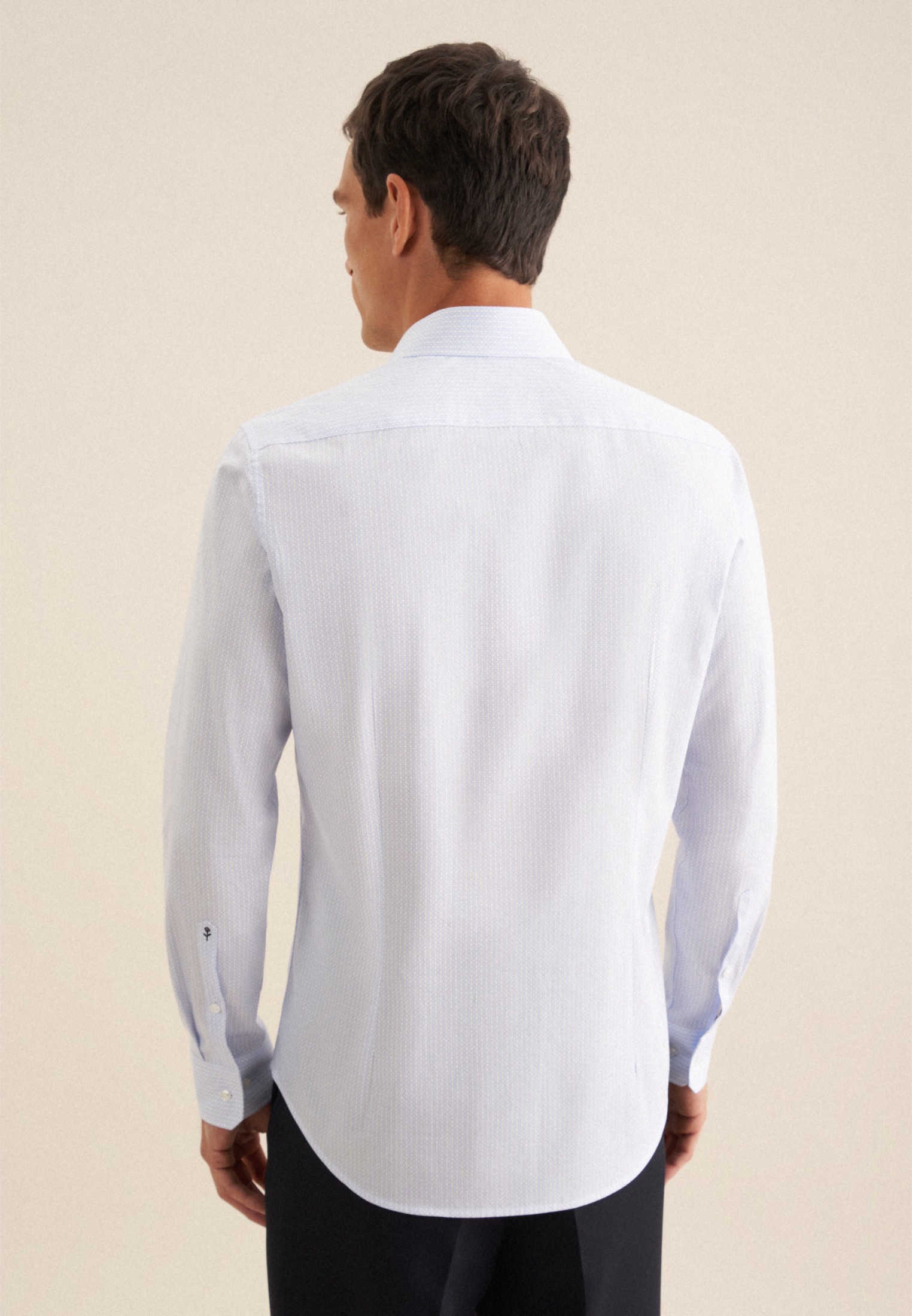 seidensticker Businesshemd "Slim", Slim Langarm Kentkragen Druck günstig online kaufen