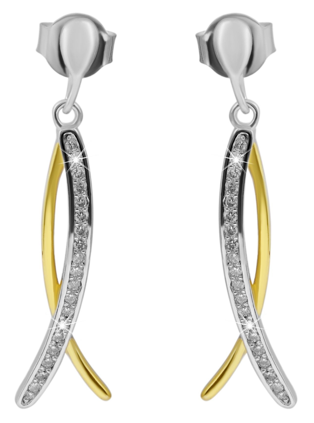 Adelia´s Paar Ohrhänger "Damen Ohrringe – Ohrhänger aus 925 Silber mit Zirk günstig online kaufen