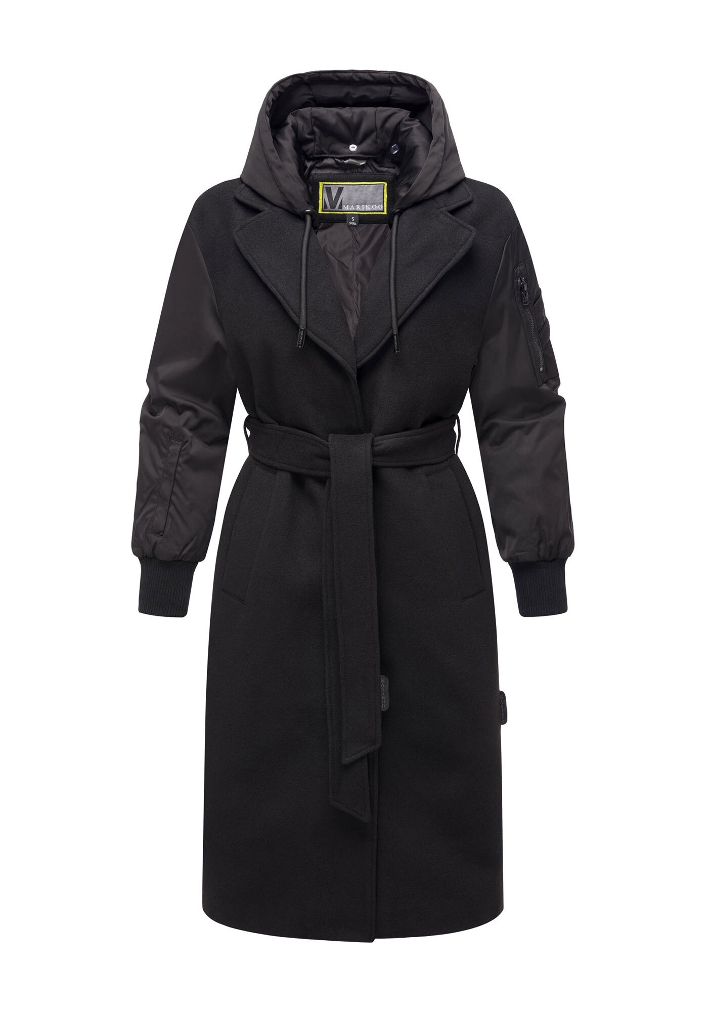 Marikoo Tjadee Women's Winter Wrap Coat Black XXL 3