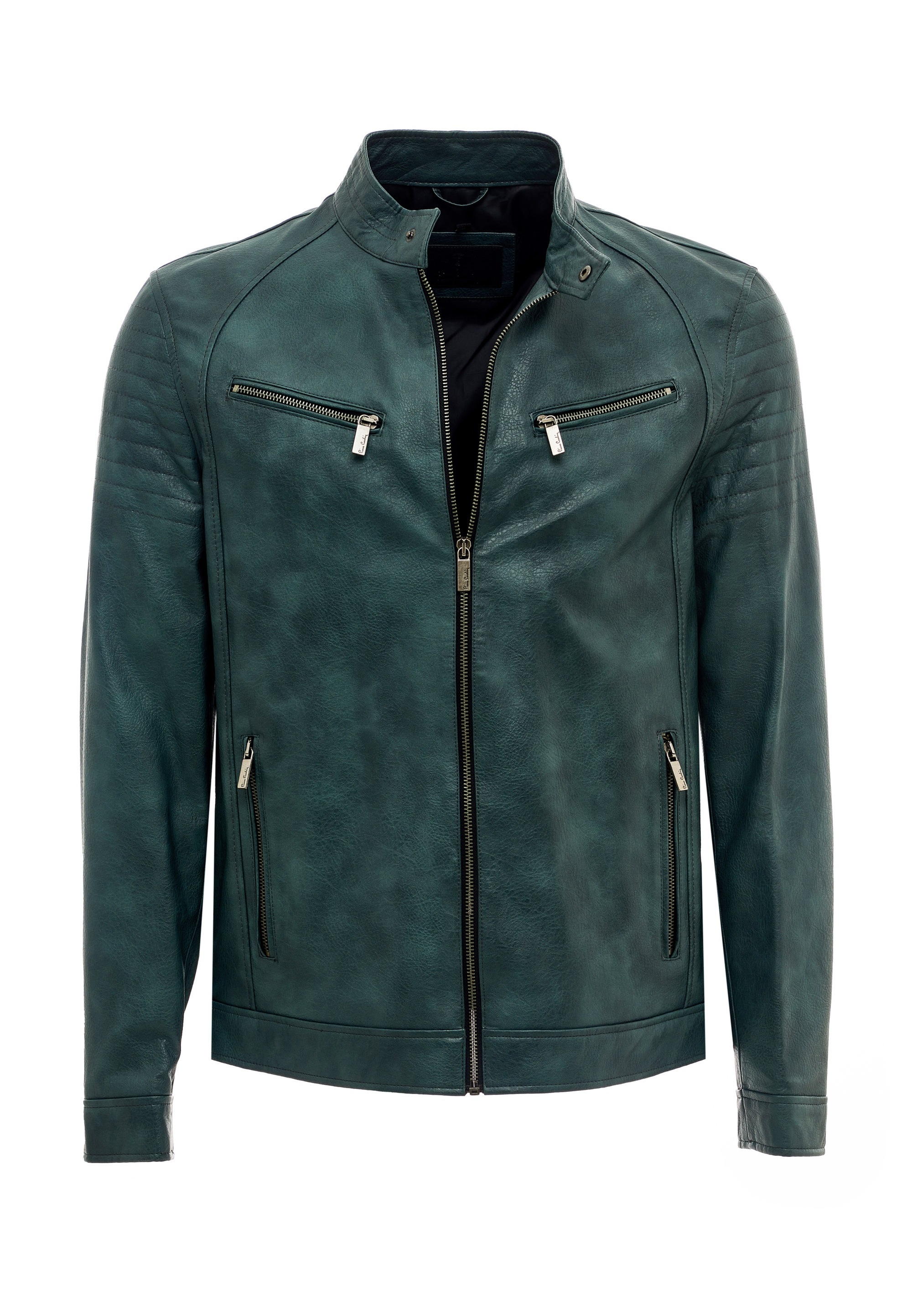Pierre Cardin Lederimitatjacke, im angesagten Biker-Stil