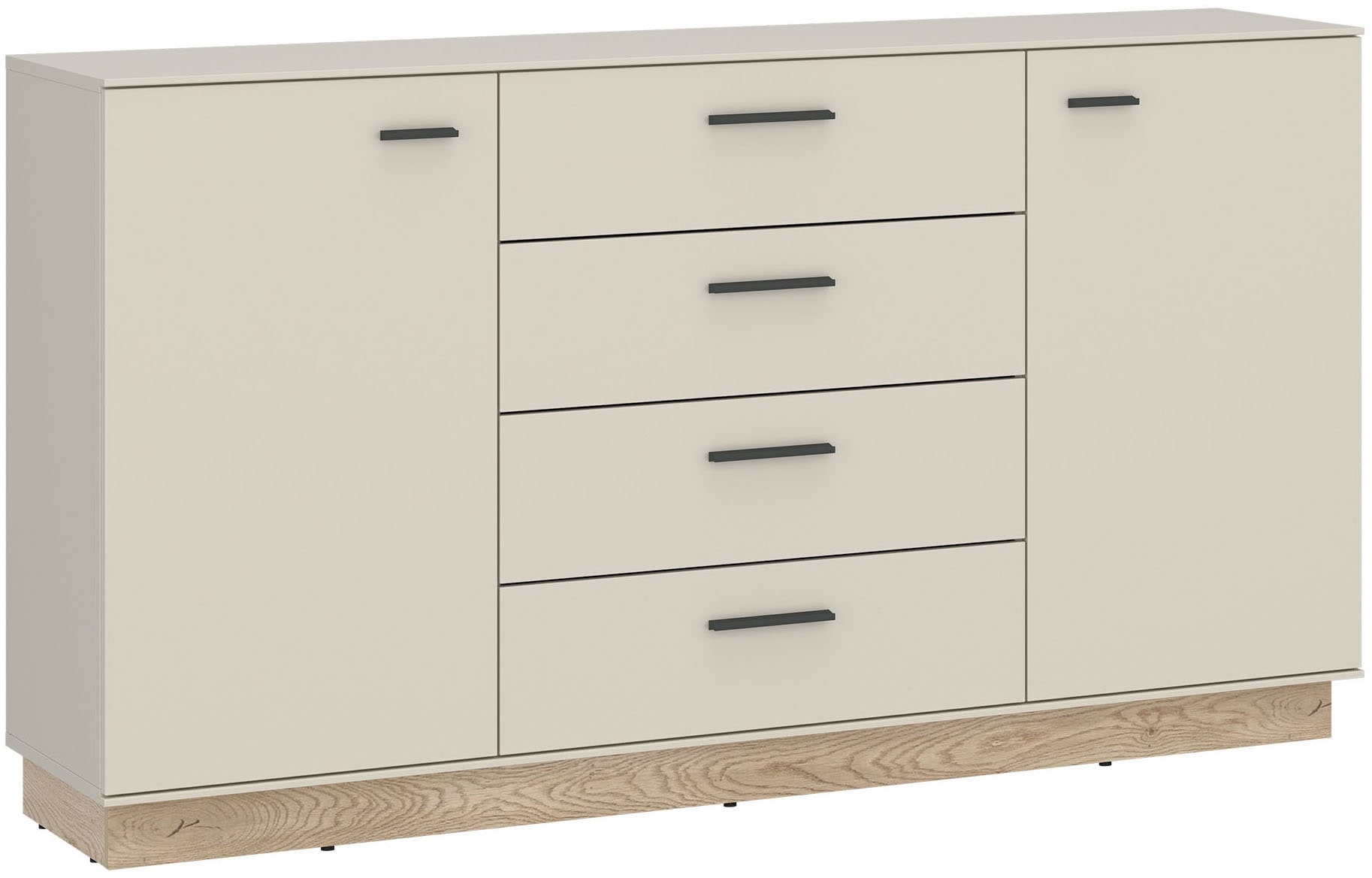 Home affaire Sideboard modernses Sideboard, Breite ca.155 cm, 2 Türen und 4 Schubkasten