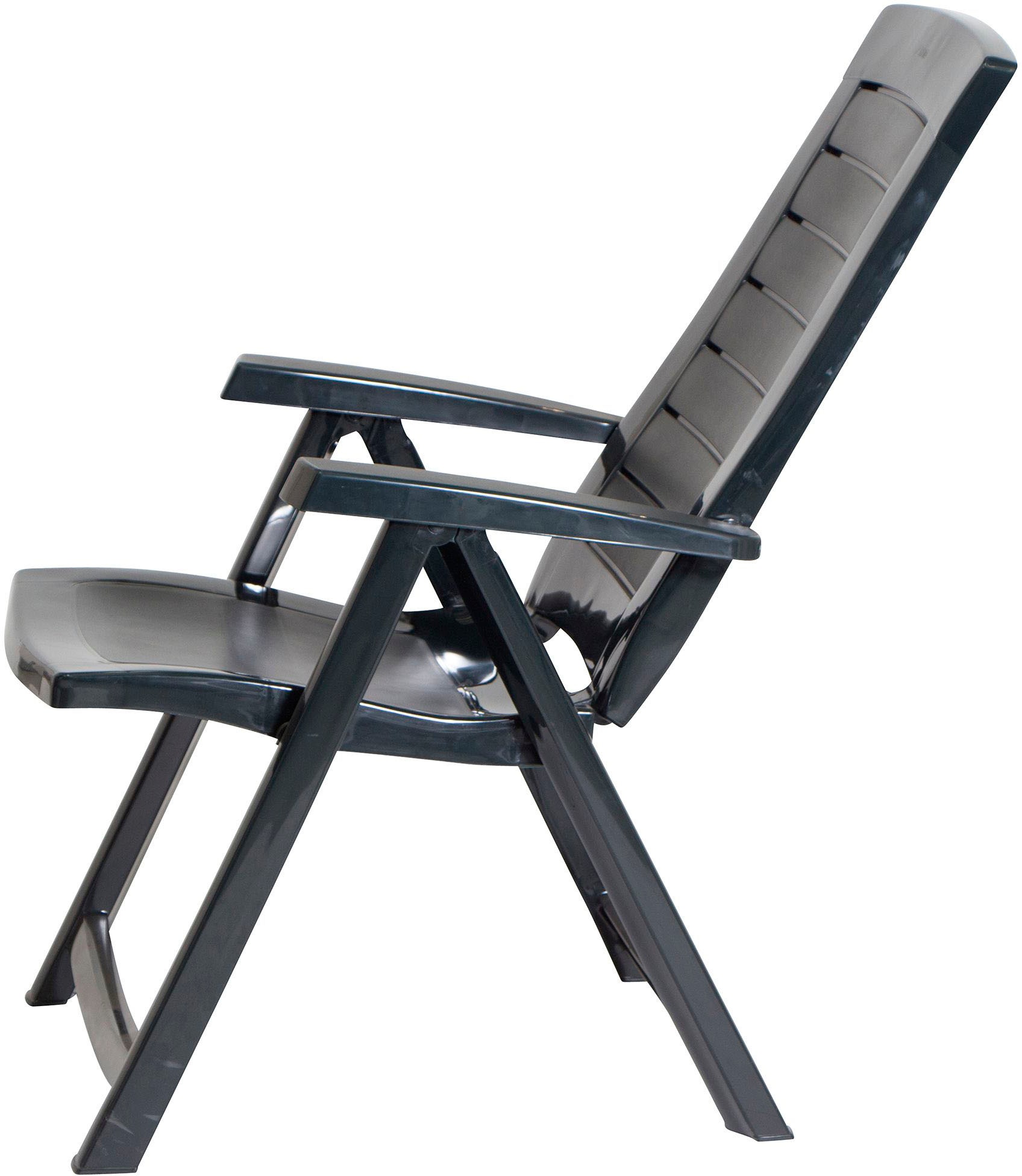 Jardin Garten-Essgruppe »Aruba«, (Set, 2 tlg., bestehend aus 2 Sesseln), Klappsessel, graphit Vollkunststoff