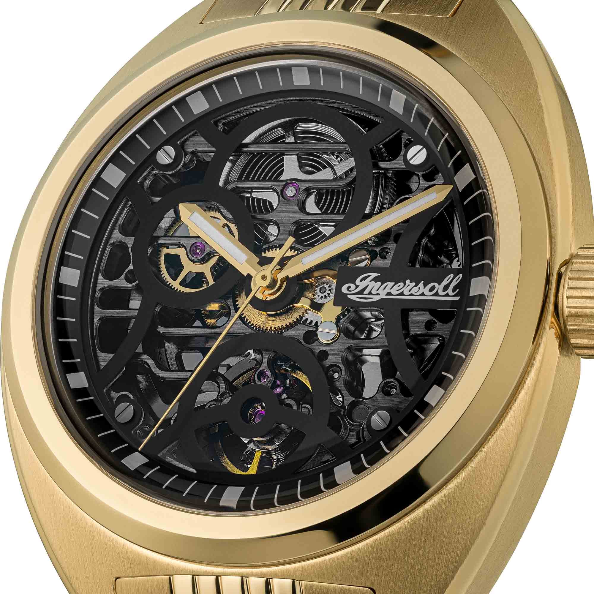 Ingersoll Automatikuhr »The Wrangler« Armbanduhr, Herrenuhr, Mechanische Uhr, Edelstahlarmband, analog