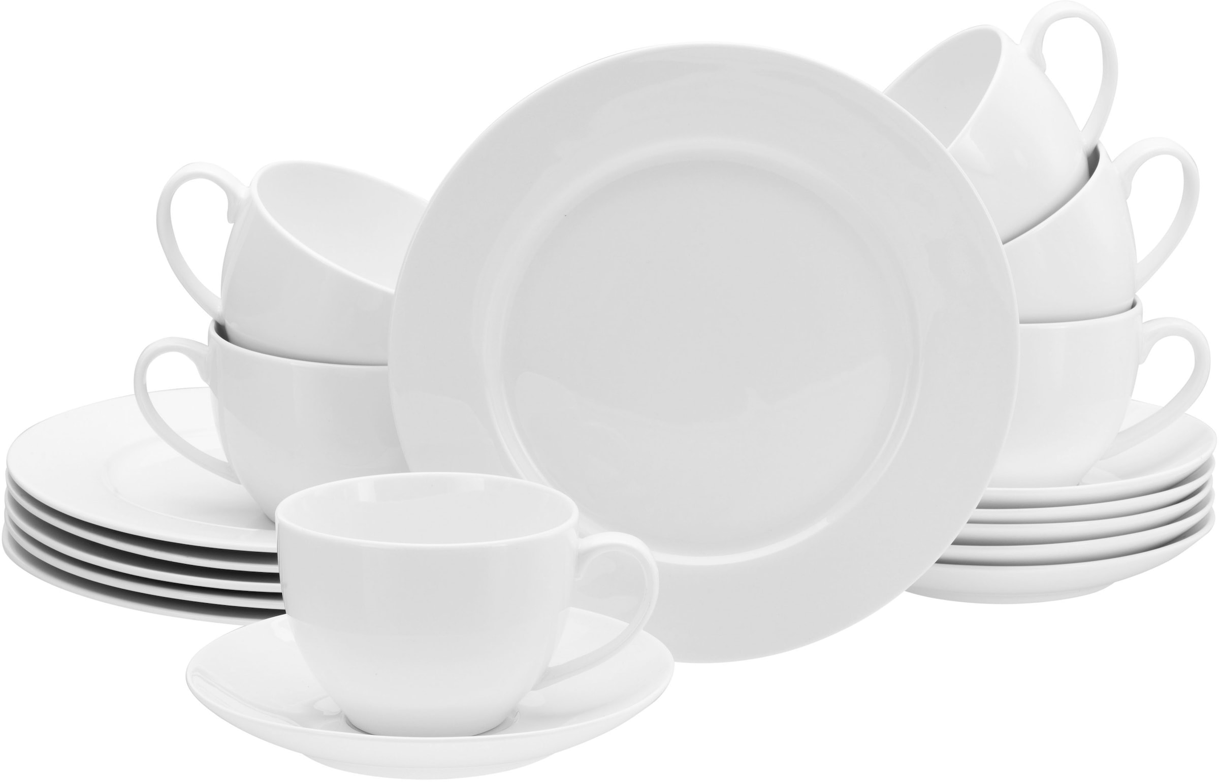 CreaTable Kaffeeservice "Fleur Royal" extrem dünn, leicht, lichtdurchlässig