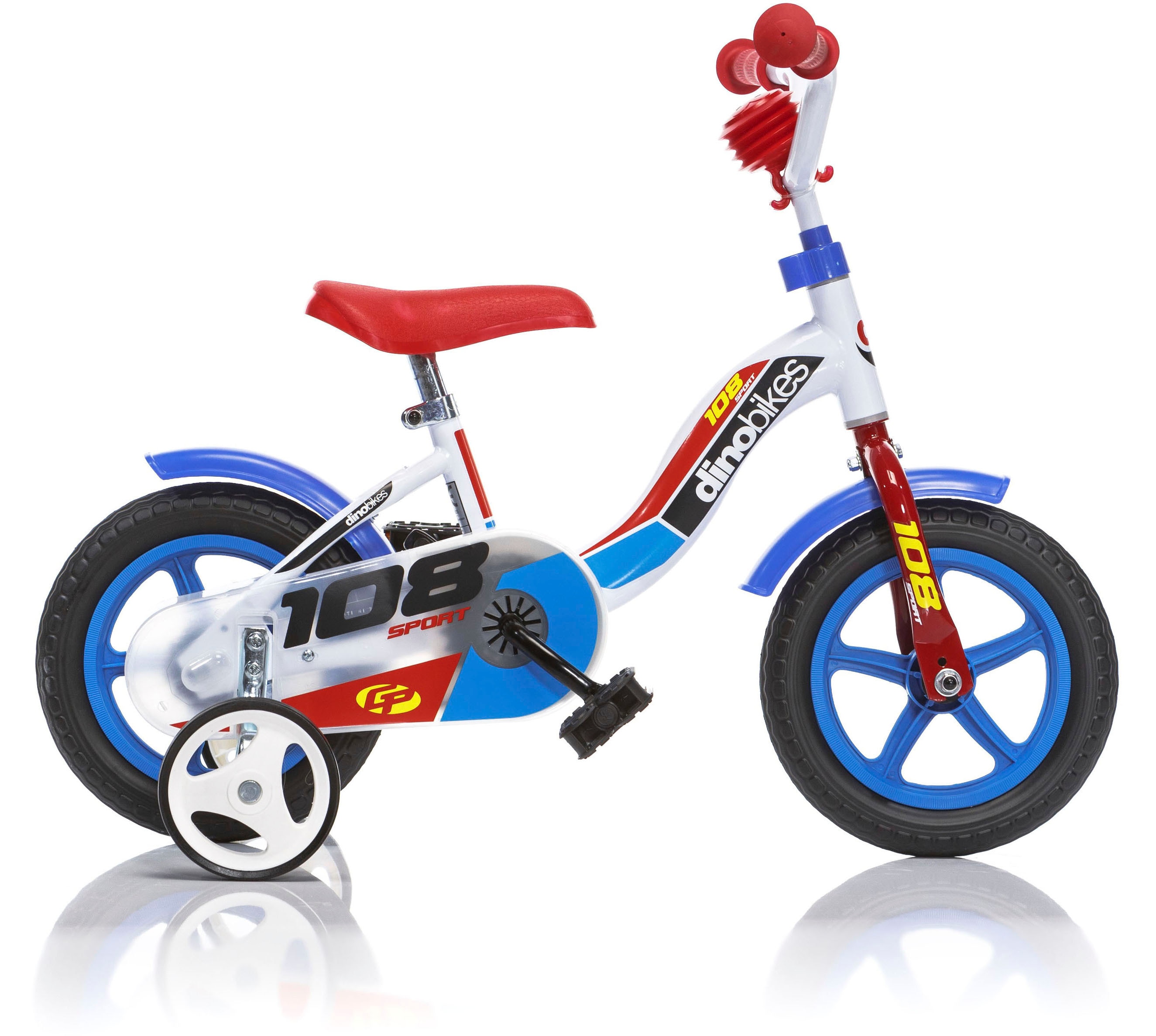 Dino Bikes Kinderfahrrad "10" stabiler Stahl-Rahmen, Stützräder, kindgerecht" 1 Gang mit Stützrädern, Hupe und Schutzblechen