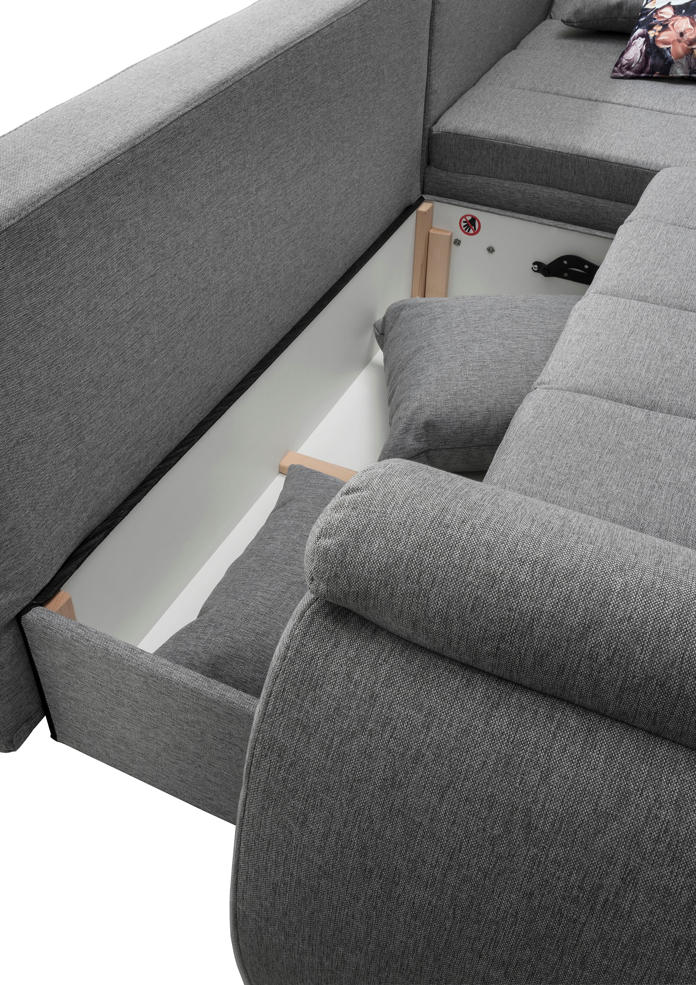 Home affaire Ecksofa »Imola elegant, Breite 270cm, moderne Sitzsteppung, bequem, L-Form« auch mit Bettfunktion und Bettkasten