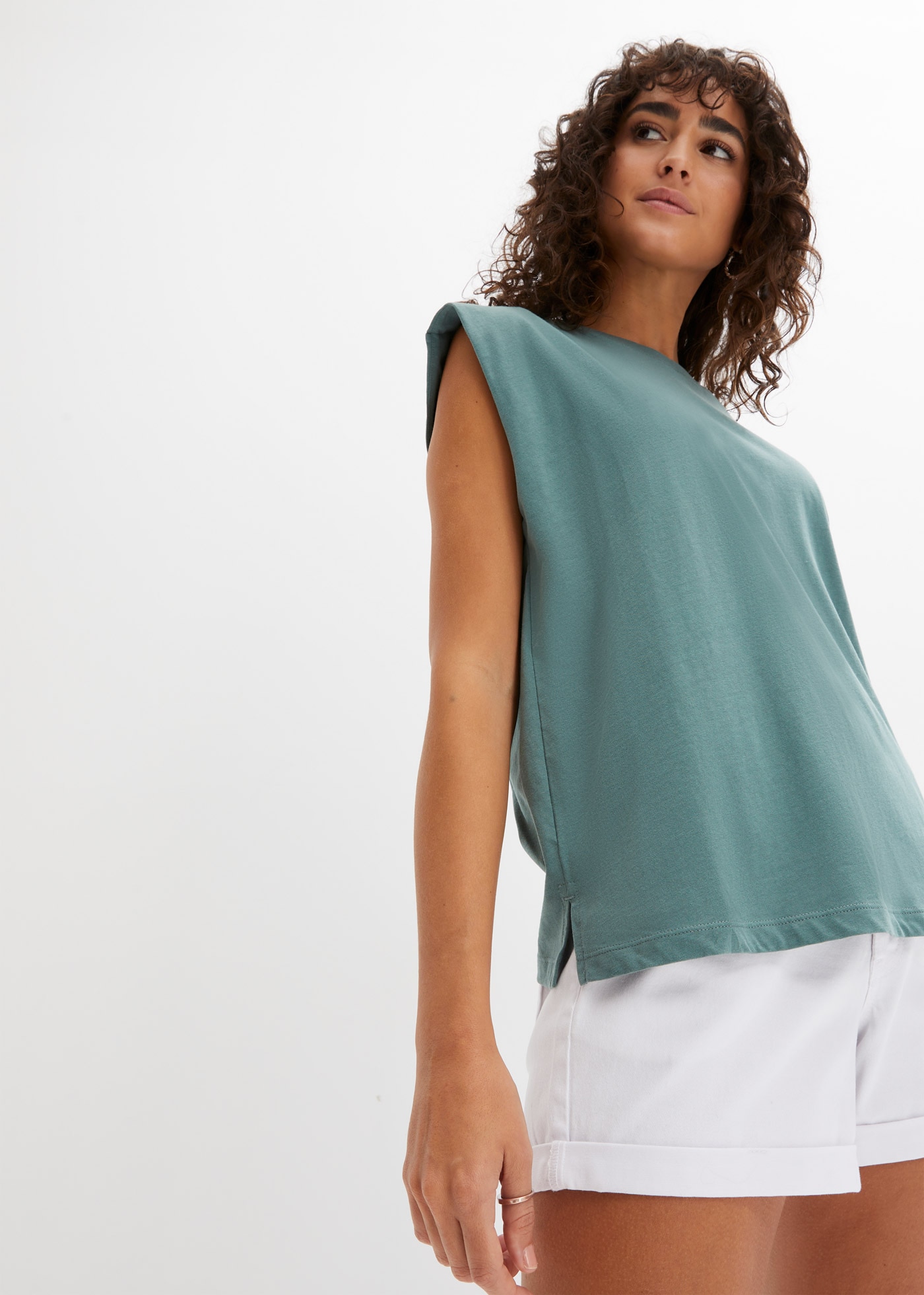 bonprix lässiger Oversize-Schnitt, verstärkte Schulter, ärmellos