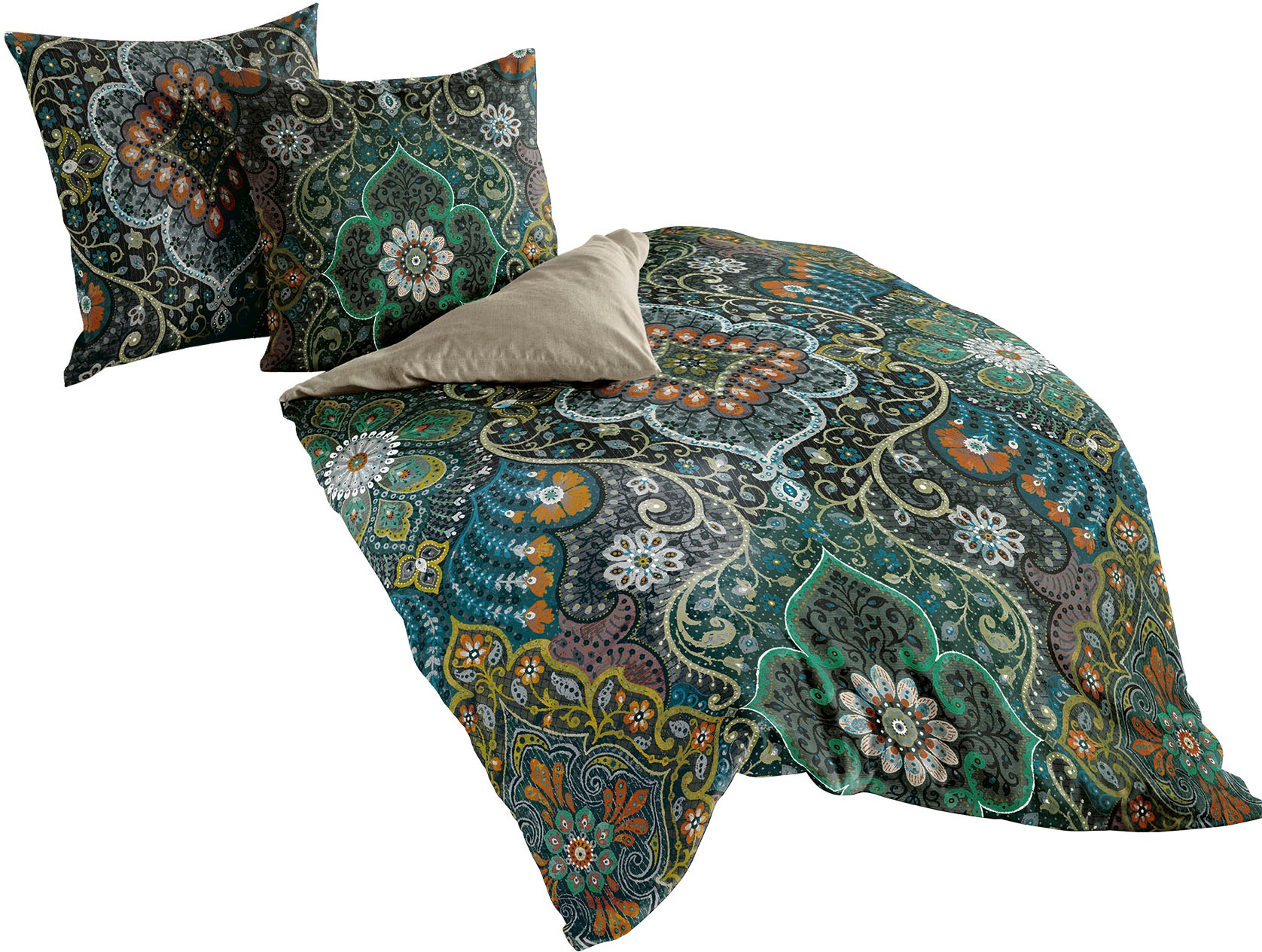 Jekatex Wendebettwäsche "MERAN" 2 Stk. Bettwäsche-Set aus 100% Baumwolle günstig online kaufen