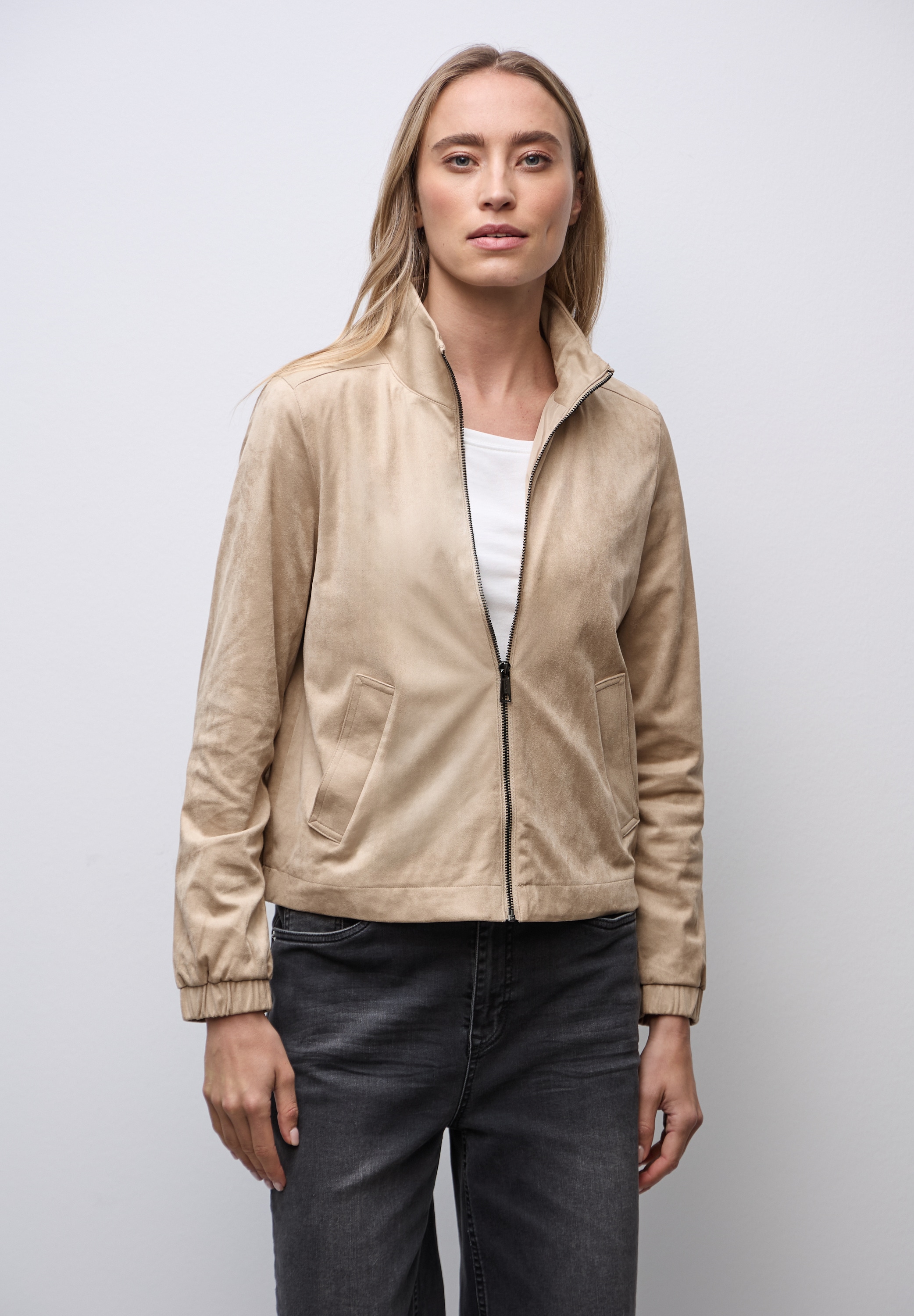 STREET ONE Kurzjacke ohne Kapuze mit Stehkragen günstig online kaufen