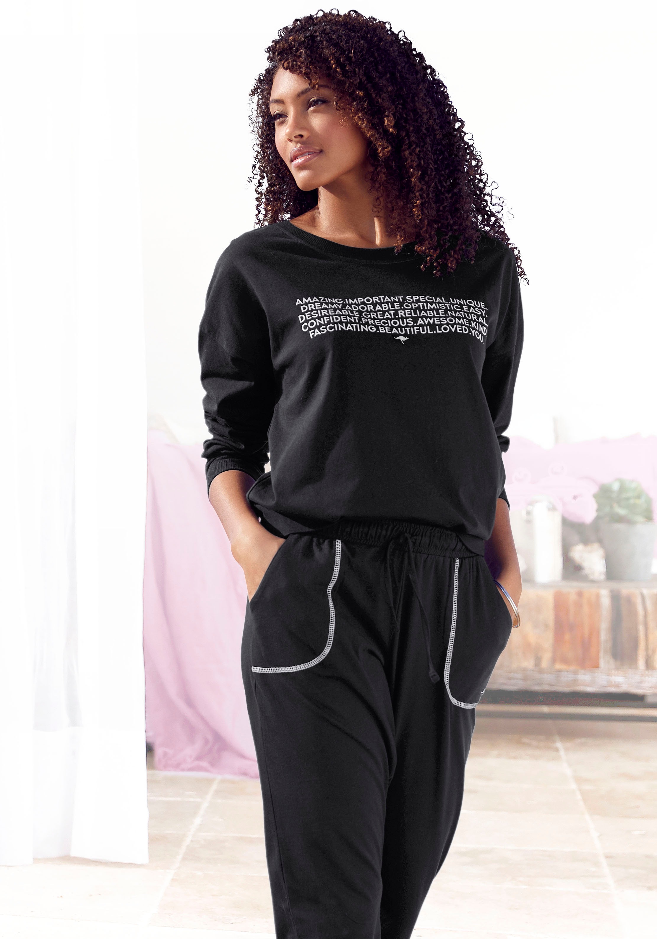 Thumbnail - KangaROOS Pyjama, 2 Stk. mit Slogan-Frontdruck