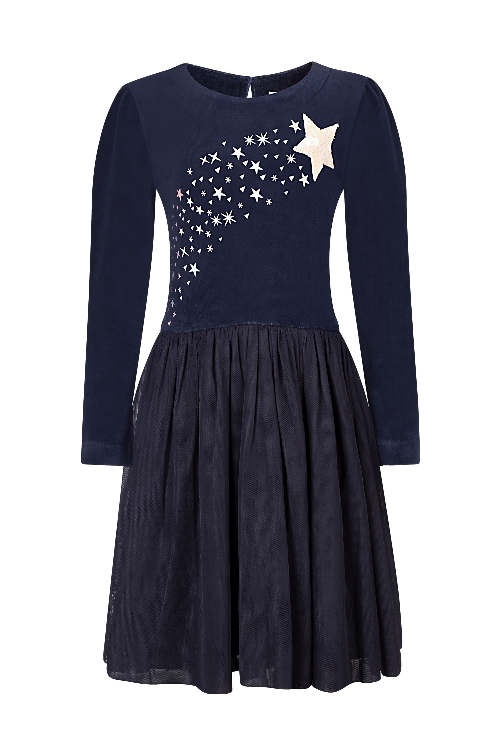 Sommerkleid HAPPY GIRLS "dress", Mädchen, Gr. 134, EURO-Größen, navy, Stoff, 100% Baumwolle, normal, Kleider Sommerkleid