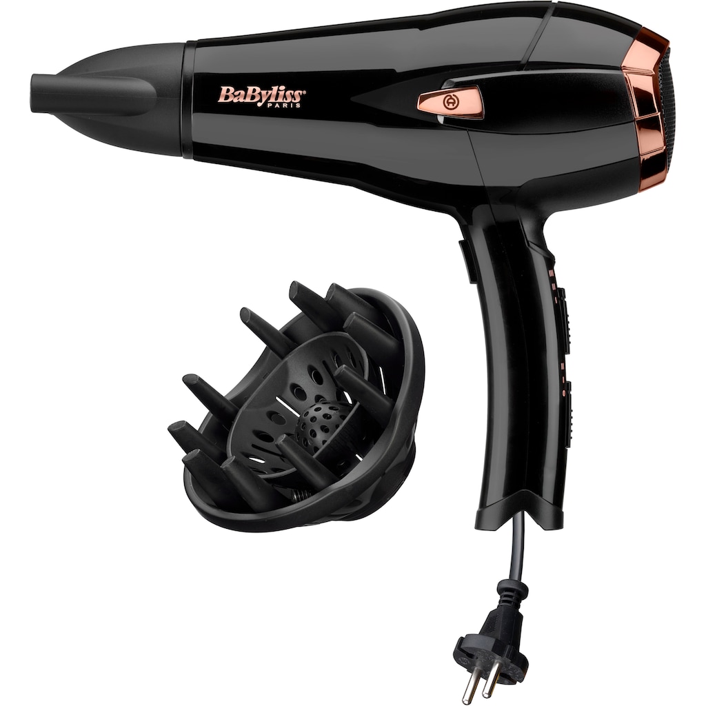 BaByliss Ionic-Haartrockner »D373E Cordkeeper«, 2000 W, 2 Aufsätze