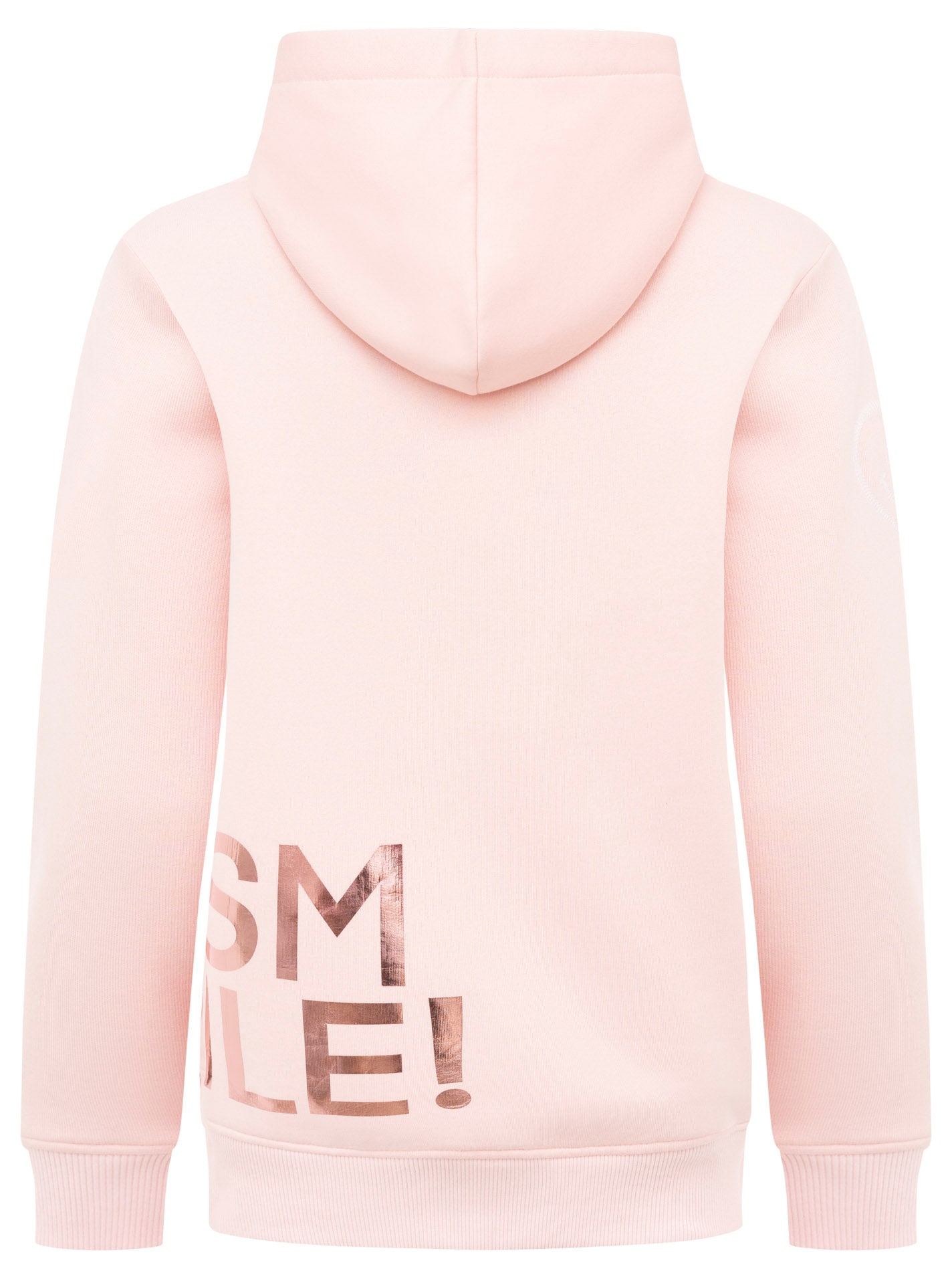 Zwillingsherz Hoodie »"Alissa Shiny"«, glänzender Print, Daumenloch, Kordel, gesticktes Herz am Ärmel