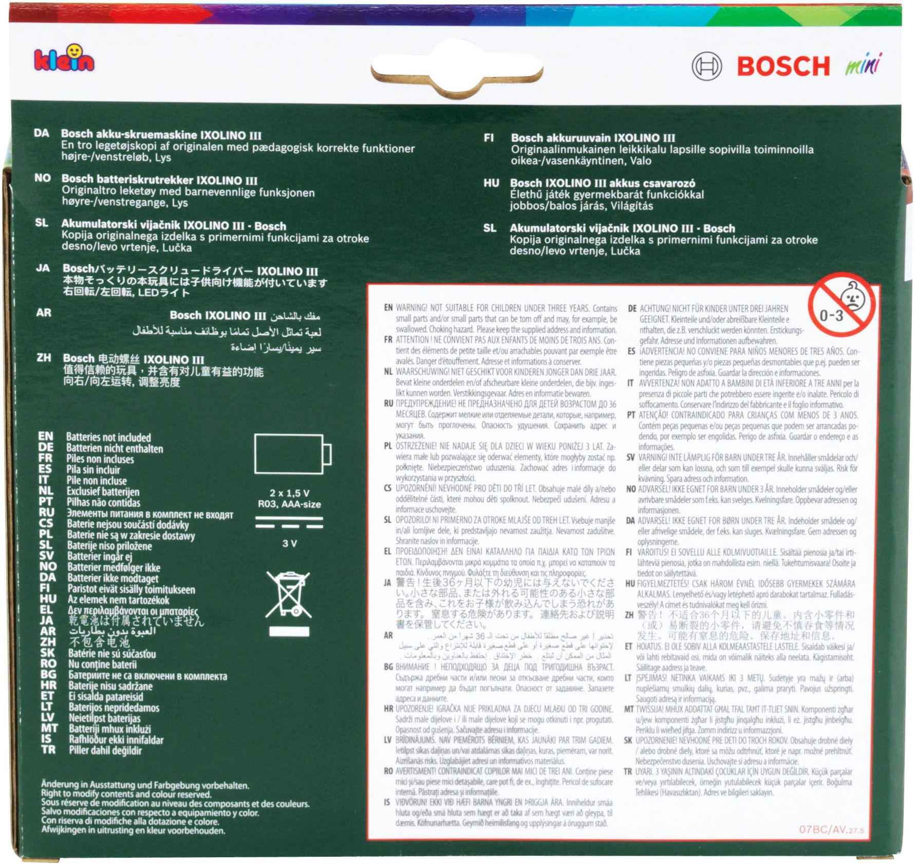 Klein Kinder-Akkuschrauber »Bosch, Ixolino 7«, mit Licht und Sound