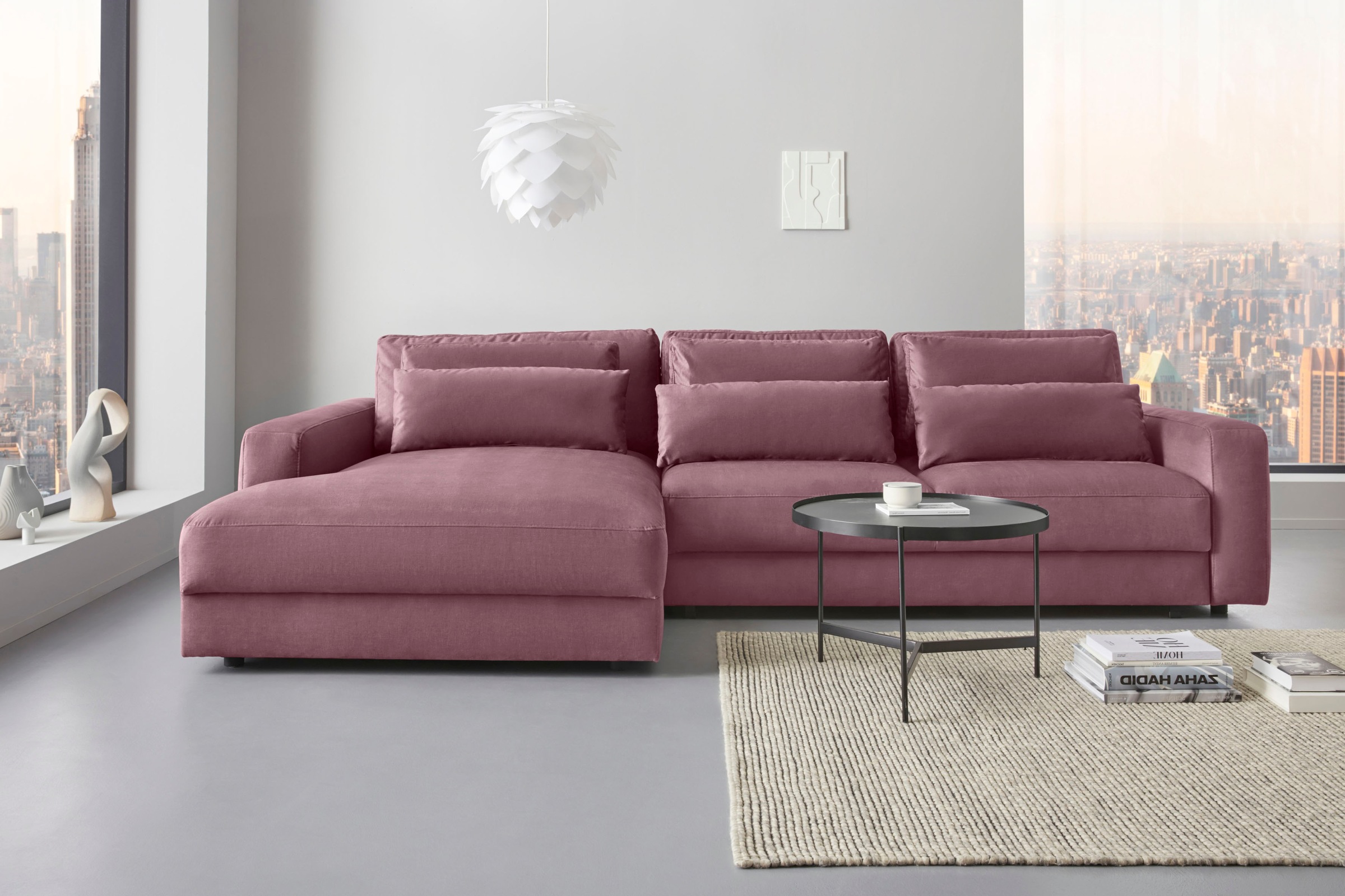 Places of Style Ecksofa "Bloomfield, bequem und elegant, L-Form", wahlweise günstig online kaufen