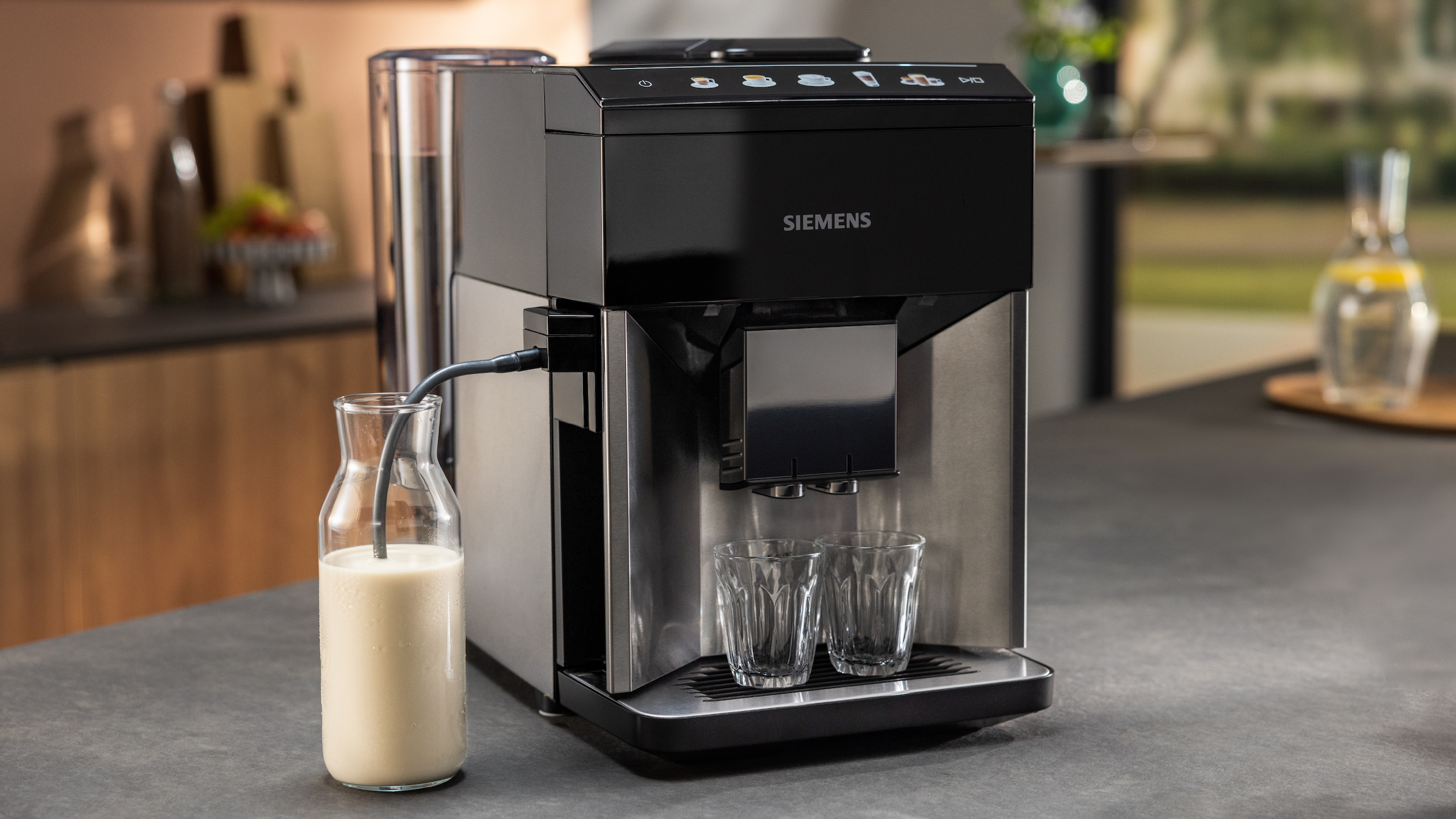 SIEMENS Milchschlauch-Adapter »TZ50001«, (1 tlg.), zur Nutzung externer Milchbehältnisse, spülmaschinengeeignet, schwarz